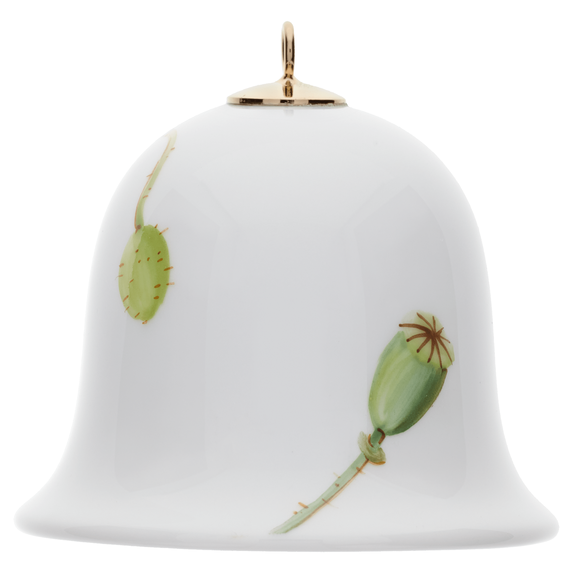 Miniaturglocke, Blumenmalerei 'Wilder Mohn', rot, weißer Rand, H 5 cm | Meissen Miniaturglocke 615201 - 55M02 - Meissen Weimar