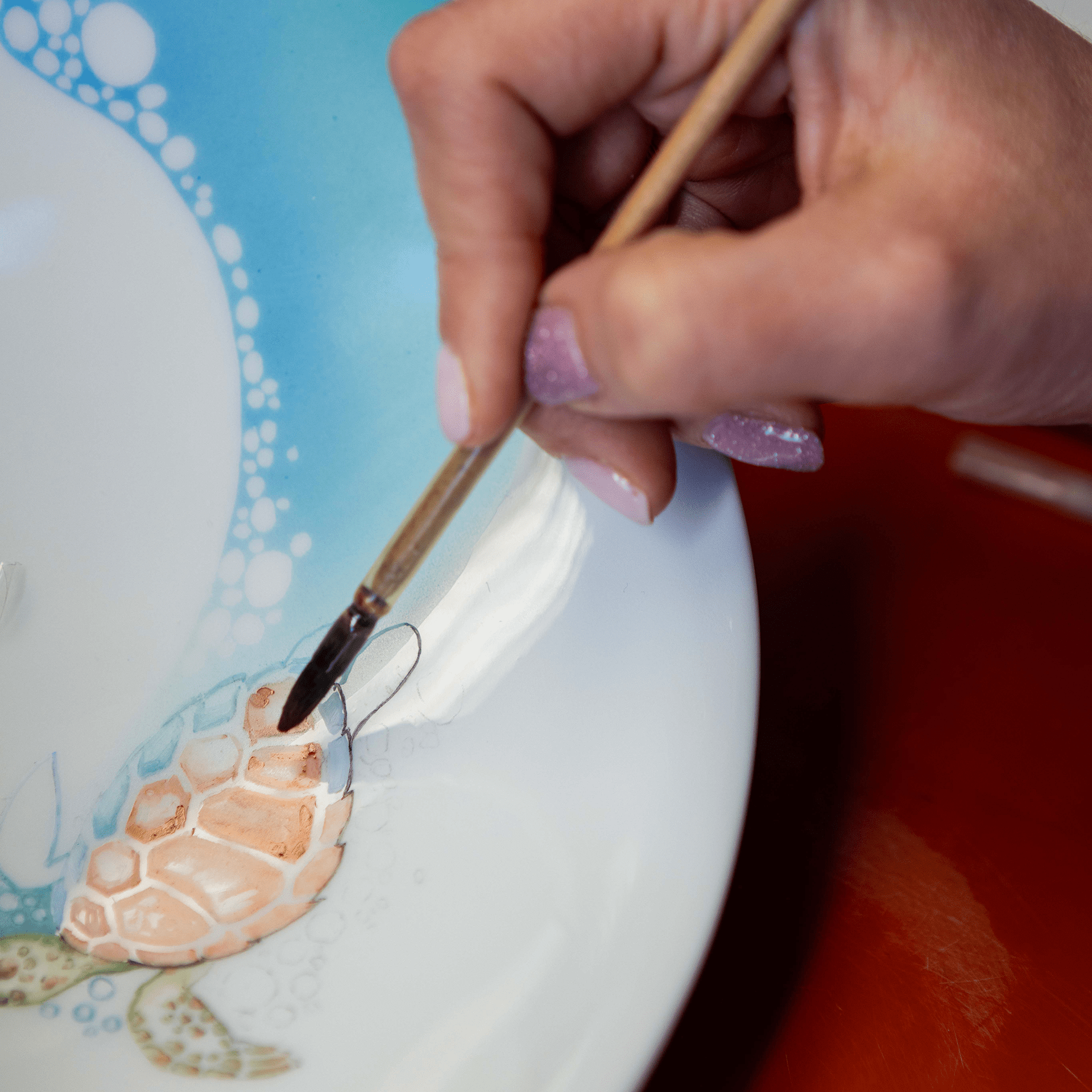 Muschelschale "Blaue Lagune", Lim. 25, 19,5 x 28,5 cm | Meissen Limitierte Meisterwerke 930E84-54917 - Meissen Weimar