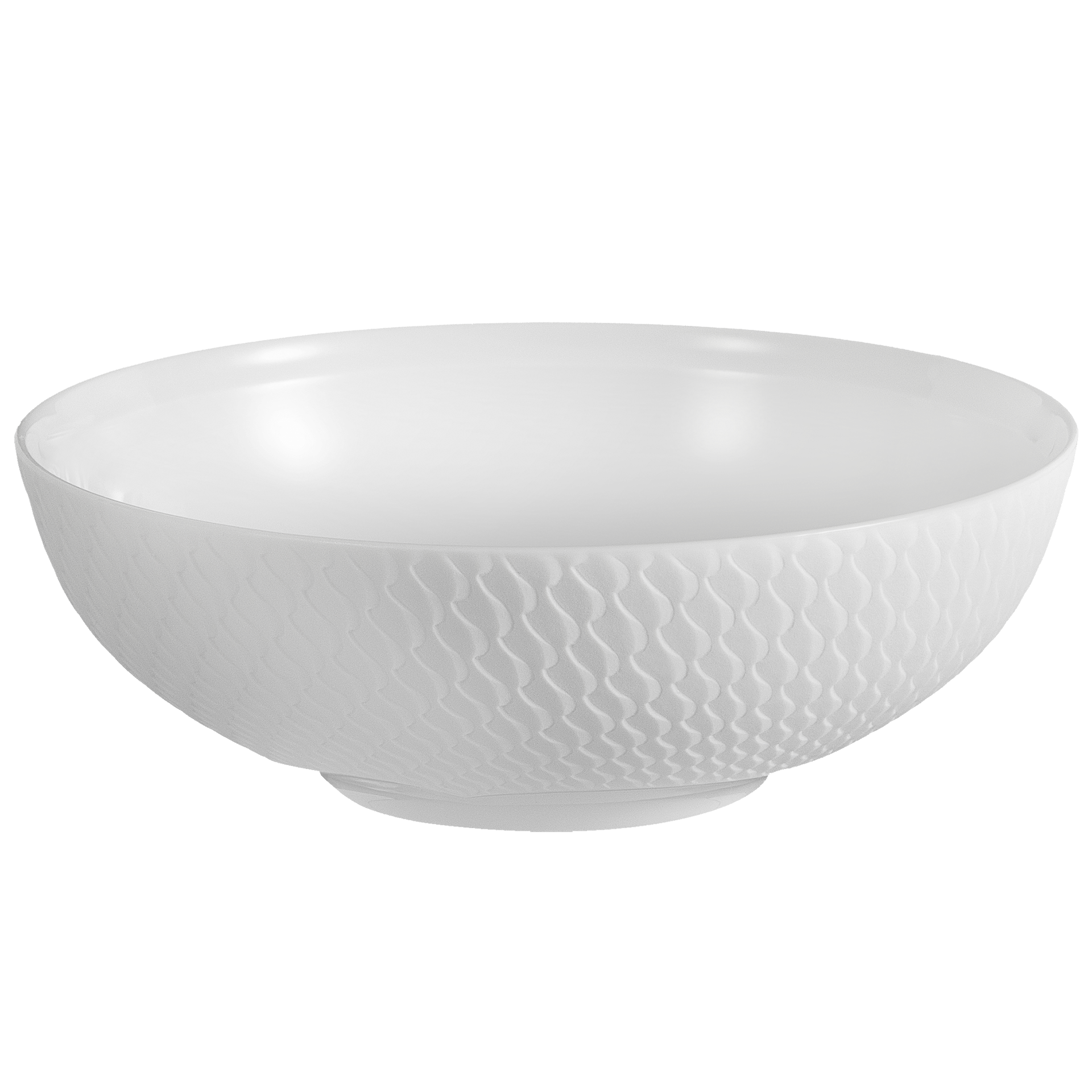 Nudelschale, gro ß, Biskuit Weiß, Ø 20,5 cm | Meissen Wellenspiel Relief 860101 - 29438 - Meissen Weimar
