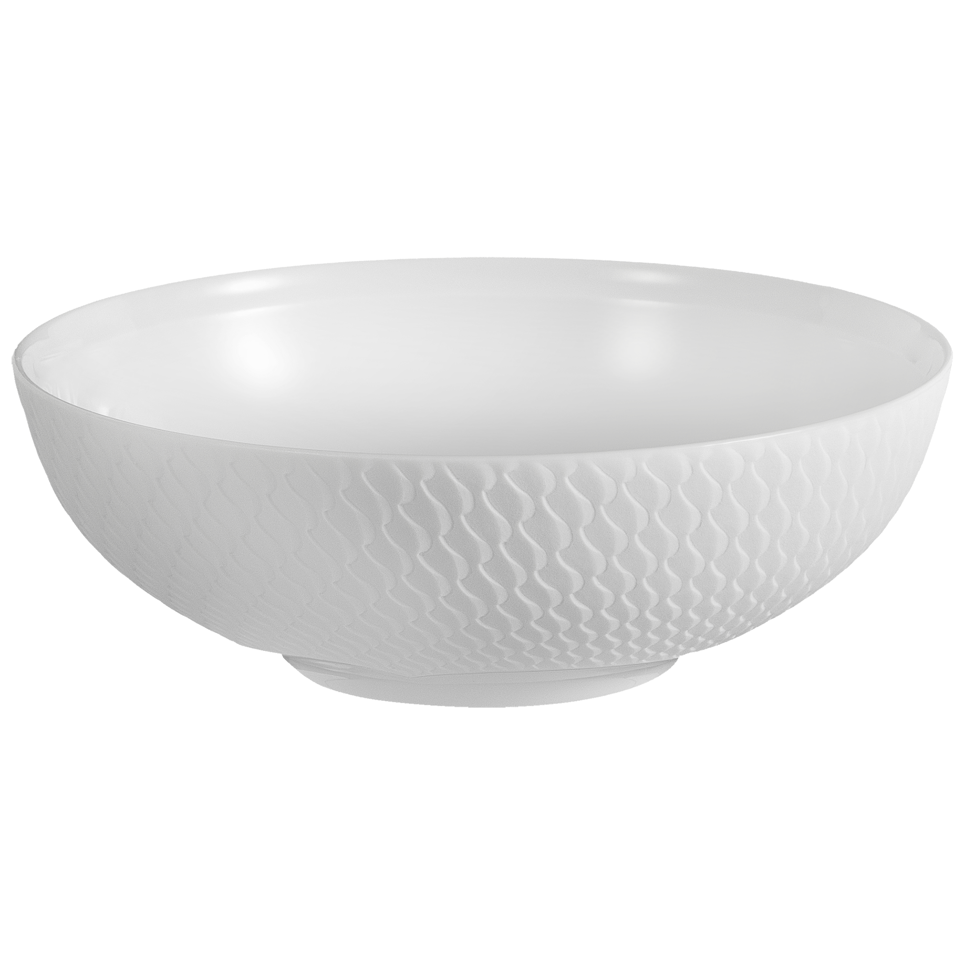 Nudelschale, klein, Biskuit Weiß, Ø 17,5 cm | Meissen Wellenspiel Relief 860101 - 29437 - Meissen Weimar