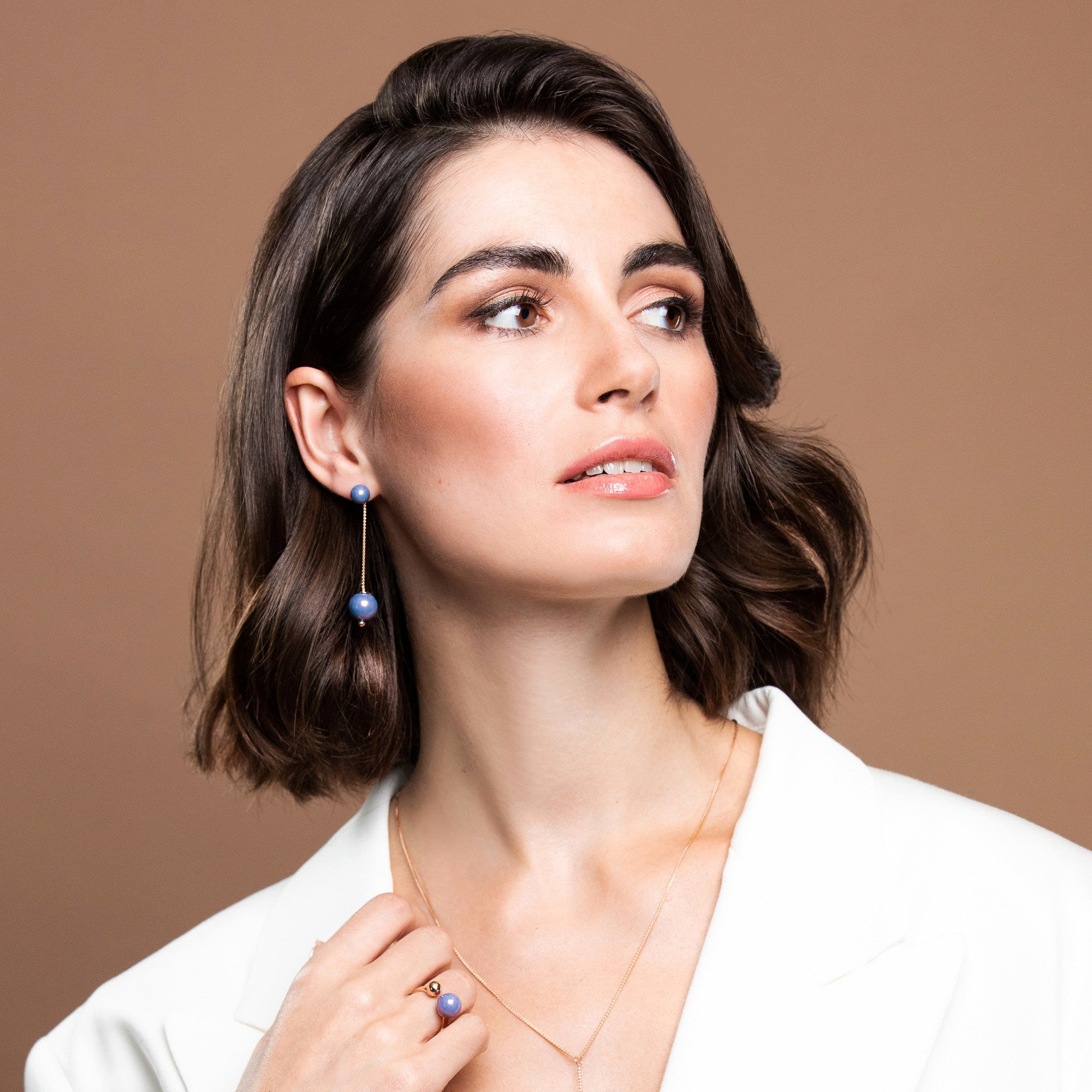 Ohrringe Pearl Collection Lilac, H 5,7 cm | Meissen Pearl Collection mpj55pcl15100 - Meissen Weimar