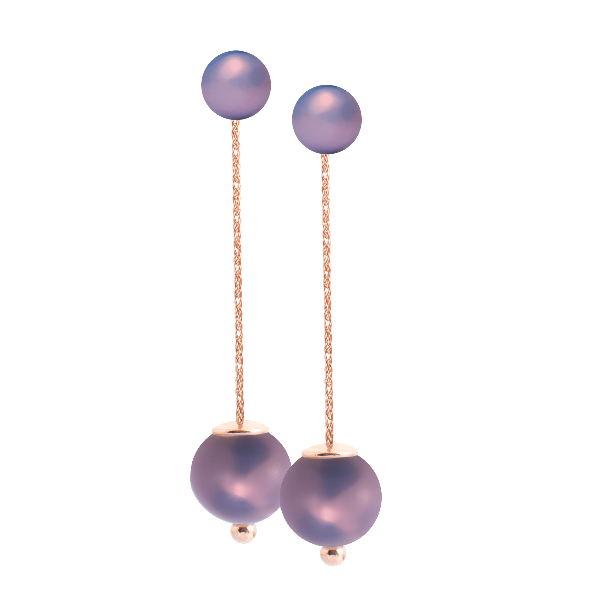 Ohrstecker Pearl Collection Lilac, H 5.4 cm | Meissen Pearl Collection mpj55pcl13000 - Meissen Weimar