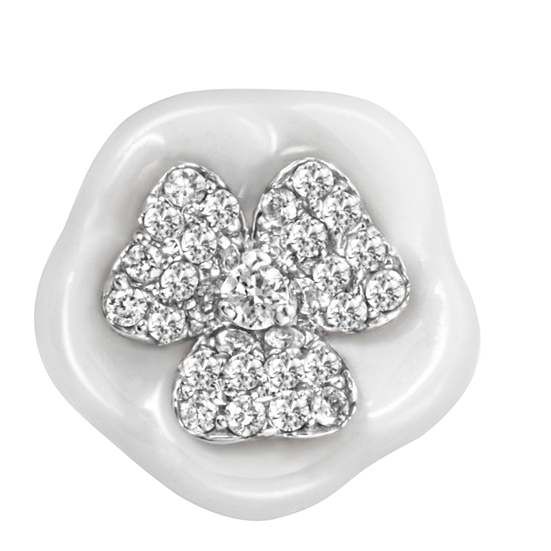 Ohrstecker Royal Blossom Pavé Weißgold 750, Gewicht 2 g | Meissen Royal Blossom Collection mpj50bl23300 - Meissen Weimar