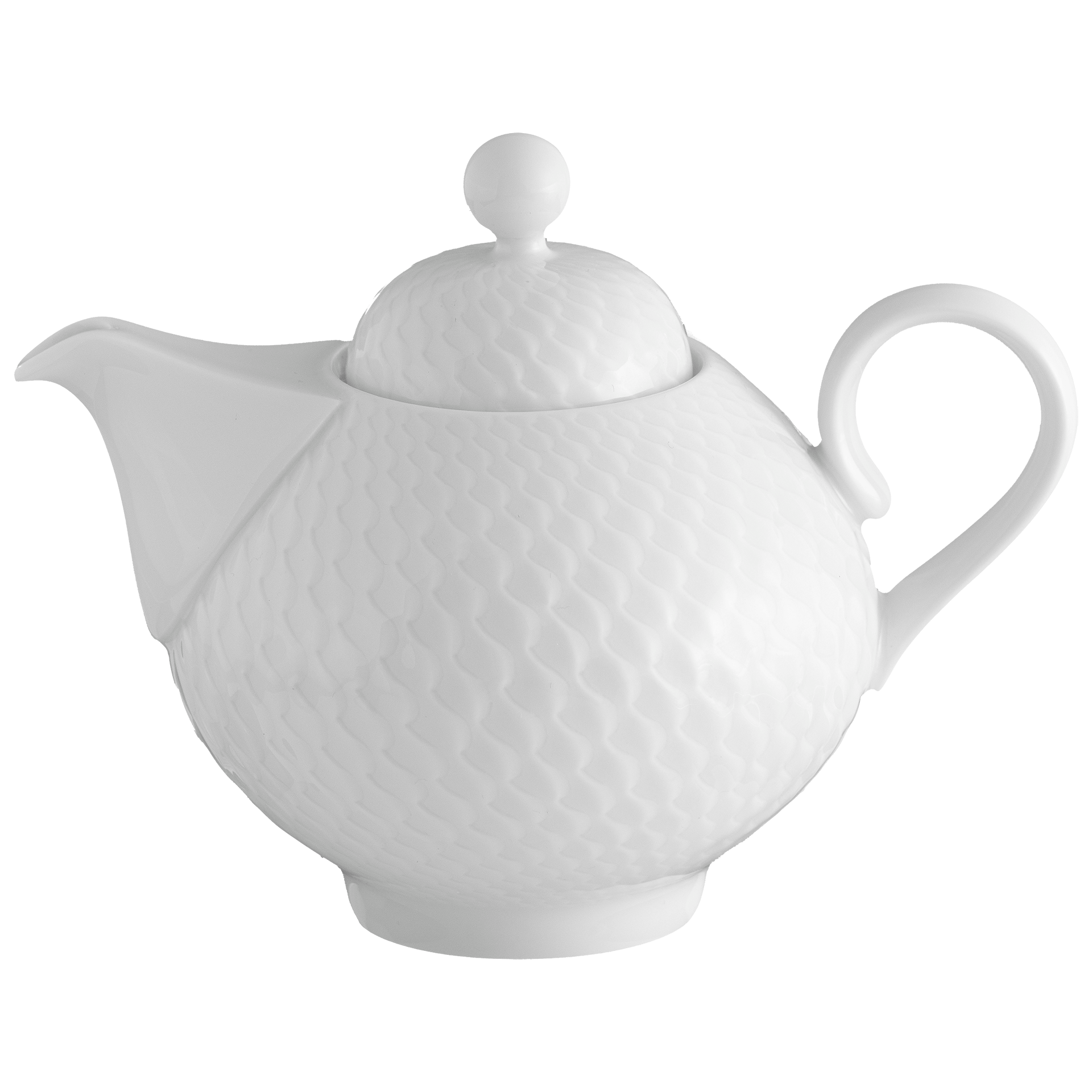 Ölkännchen, Weiß, H 10 cm | Meissen Wellenspiel Relief 000001 - 29721 - Meissen Weimar