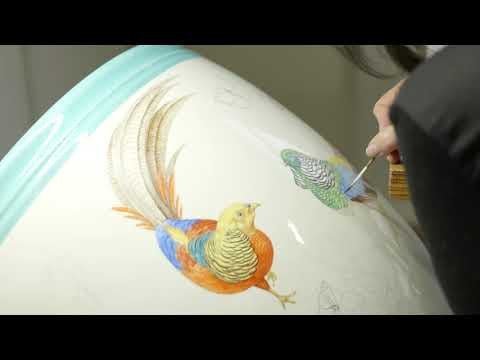 Orangeriekübel "Prächtige Pfauen und edle Fasane", Lim. 10, H 52 cm | Meissen Limitierte Meisterwerke 95A284-50484 - Meissen Weimar