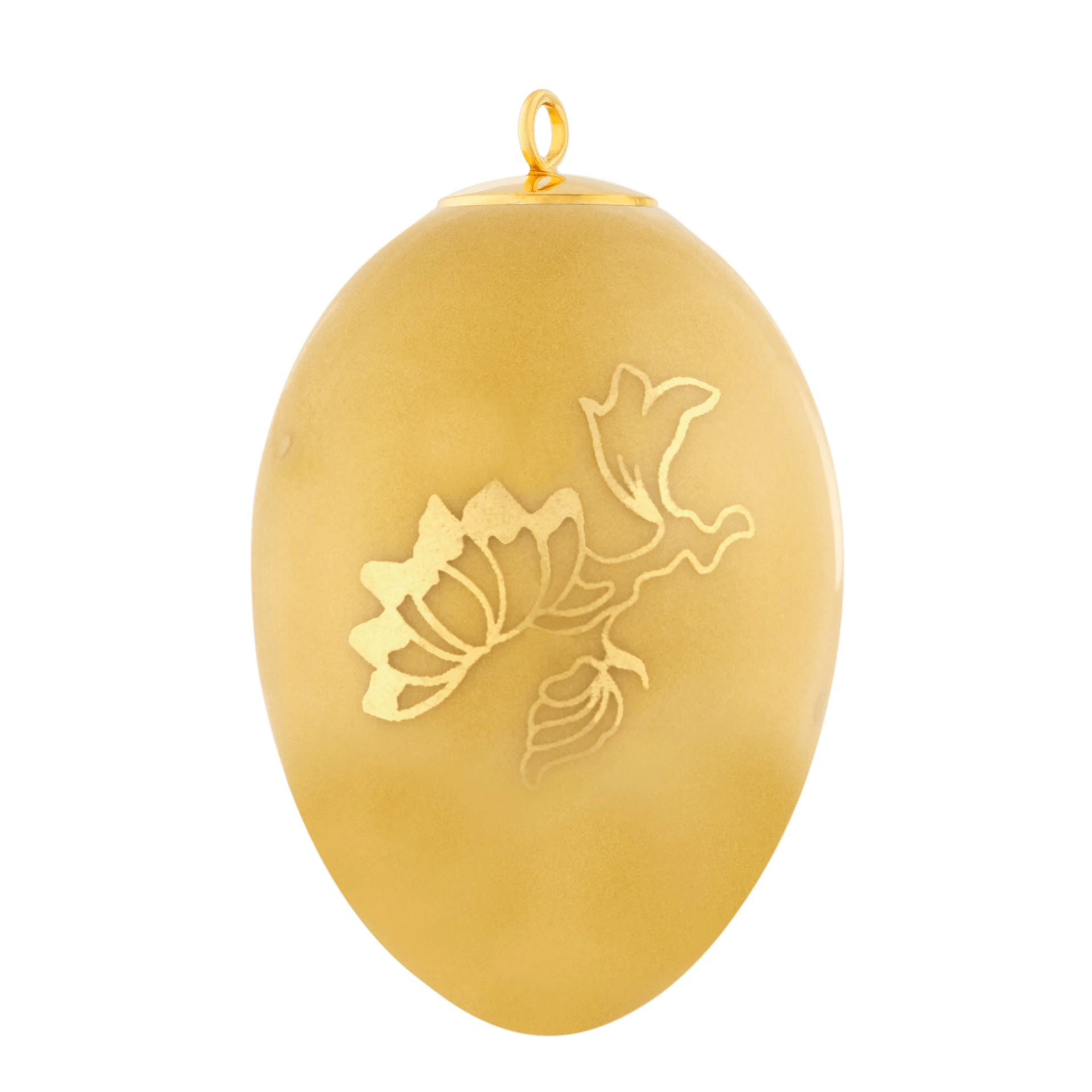 Osterei, "Golden Onion Style", gelb, H 4,5 cm | Meissen Zweigschmuck Osterei Kollektion 79B381 - 55M03 - Meissen Weimar