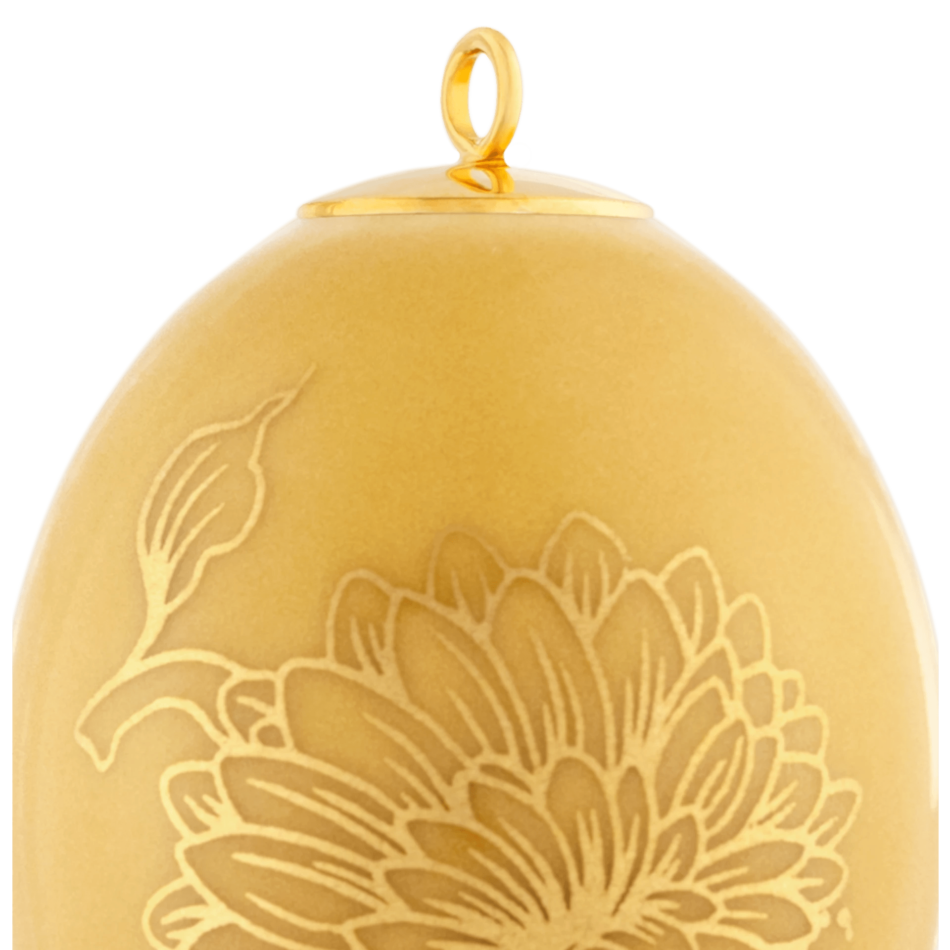 Osterei, "Golden Onion Style", gelb, H 4,5 cm | Meissen Zweigschmuck Osterei Kollektion 79B381 - 55M03 - Meissen Weimar