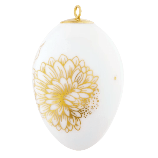 Osterei, "Golden Onion Style", H 4,5 cm | Meissen Zweigschmuck Osterei Kollektion 79B604 - 55m03 - Meissen Weimar