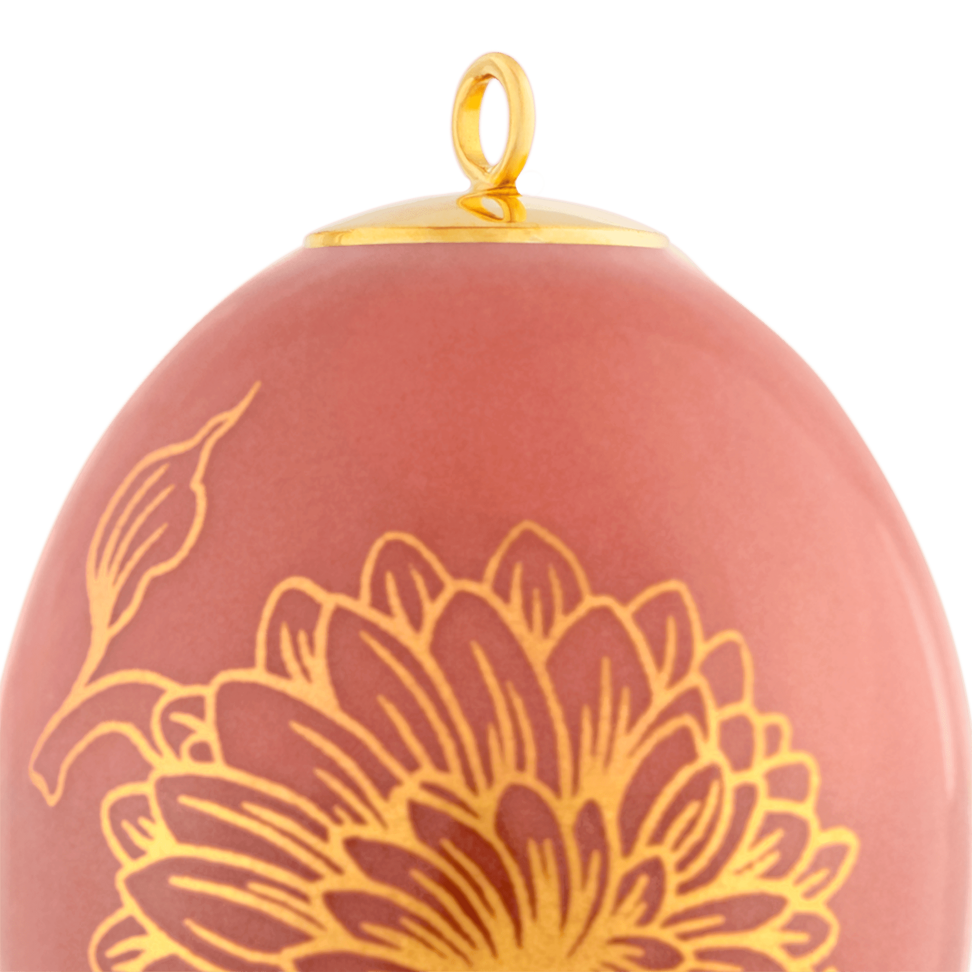 Osterei, "Golden Onion Style", rot, H 4,5 cm | Meissen Zweigschmuck Osterei Kollektion 79B382 - 55M03 - Meissen Weimar