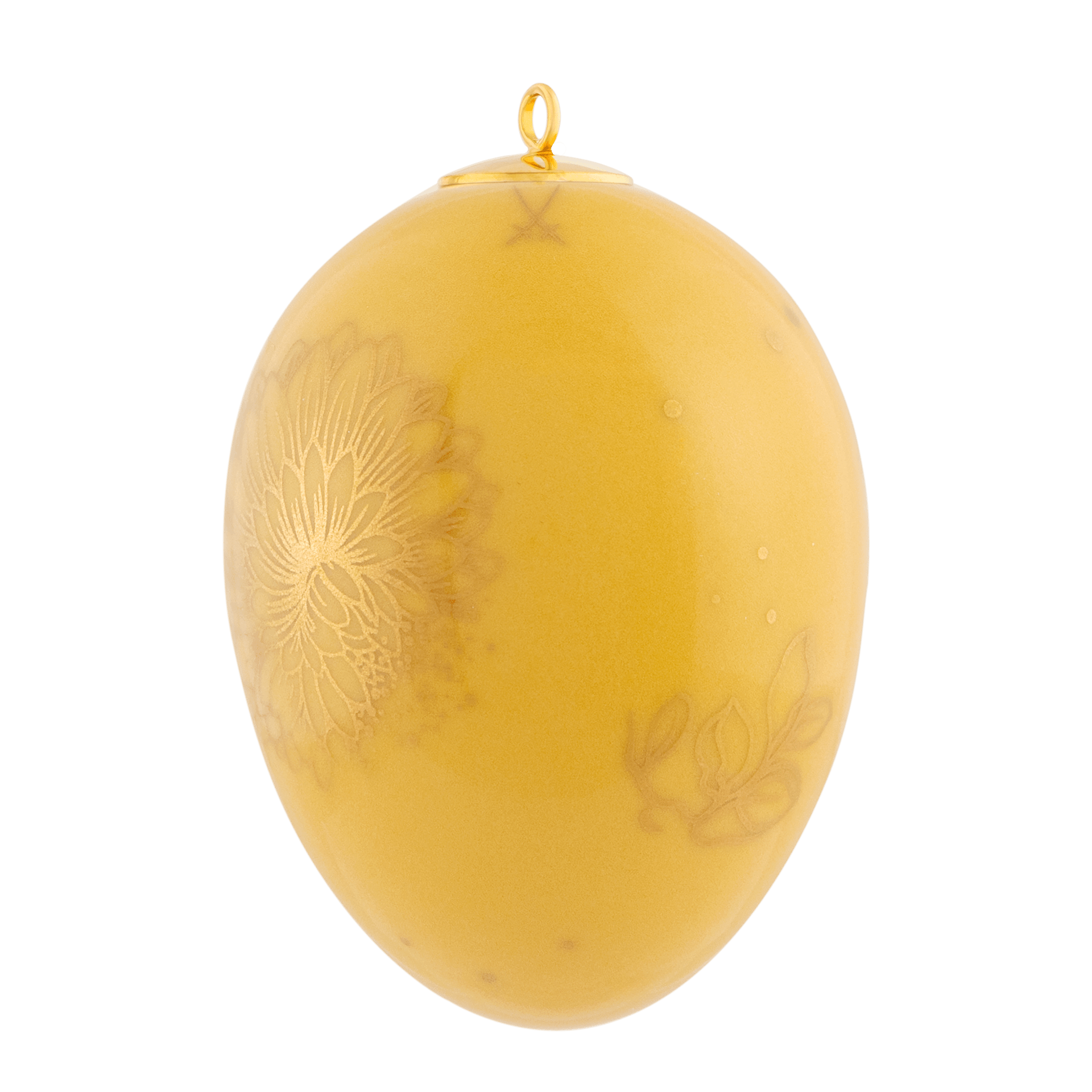 Osterei, groß, "Golden Onion Pattern", gelb, H 7cm | Meissen Zweigschmuck Osterei Kollektion 79B381 - 55n32 - Meissen Weimar