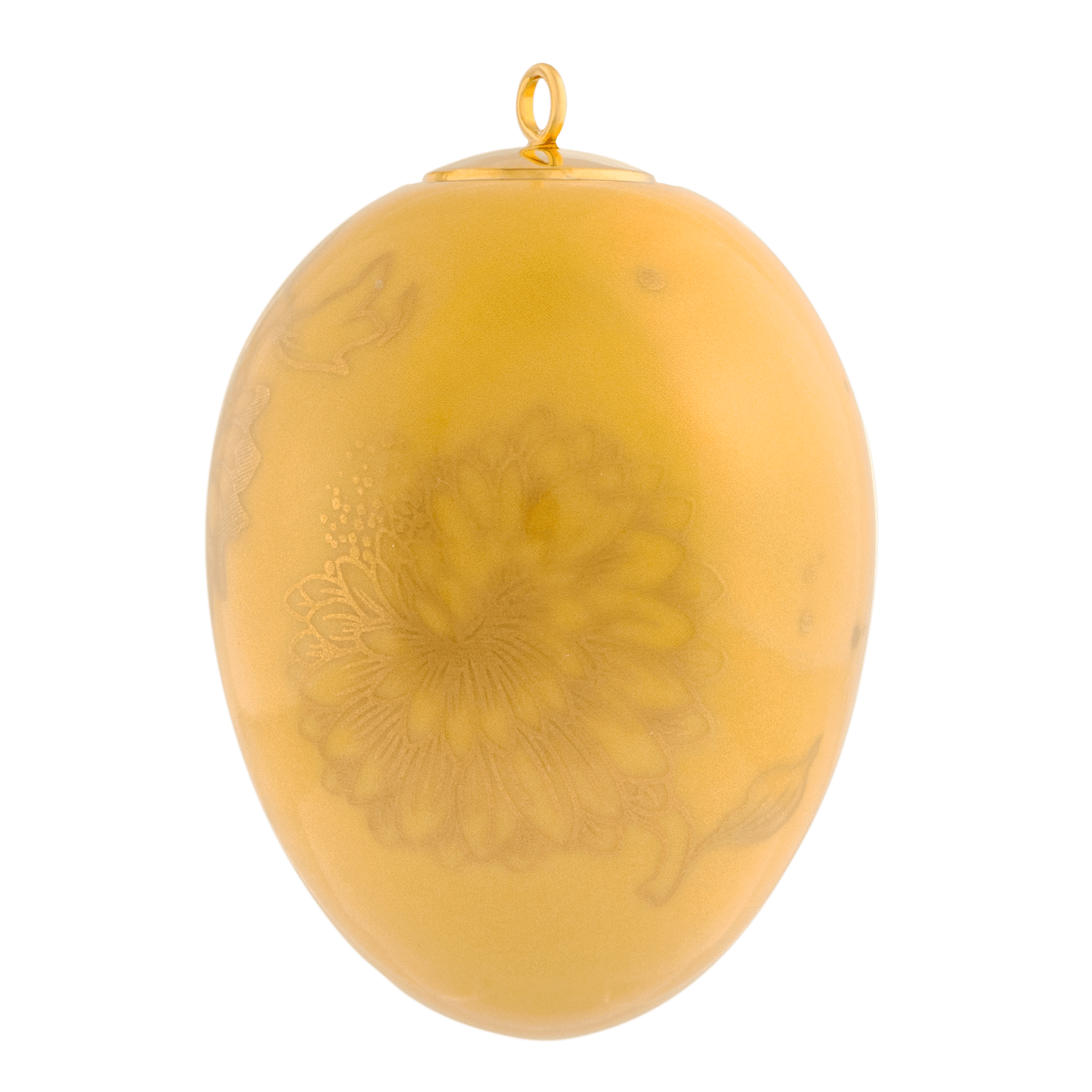 Osterei, groß, "Golden Onion Pattern", gelb, H 7cm | Meissen Zweigschmuck Osterei Kollektion 79B381 - 55n32 - Meissen Weimar