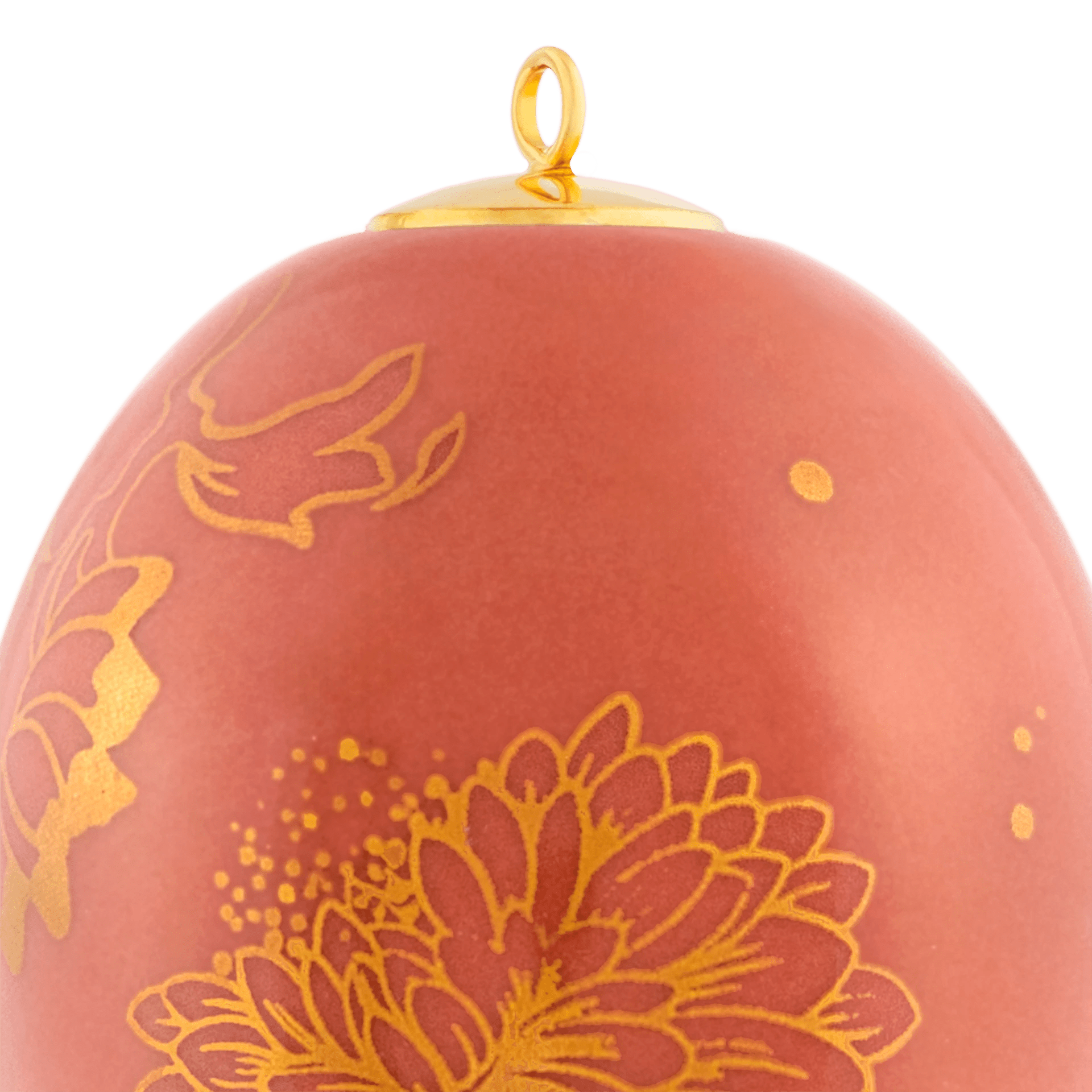 Osterei, groß, "Golden Onion Style", rot, H 7 cm | Meissen Zweigschmuck Osterei Kollektion 79B382 - 55N32 - Meissen Weimar