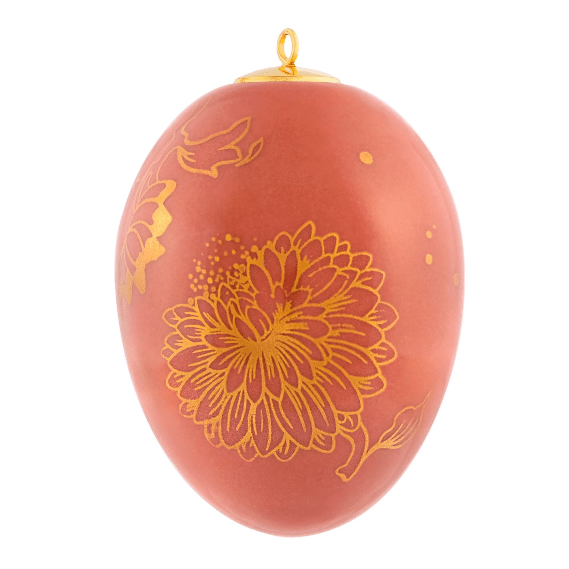 Osterei, groß, "Golden Onion Style", rot, H 7 cm | Meissen Zweigschmuck Osterei Kollektion 79B382 - 55N32 - Meissen Weimar