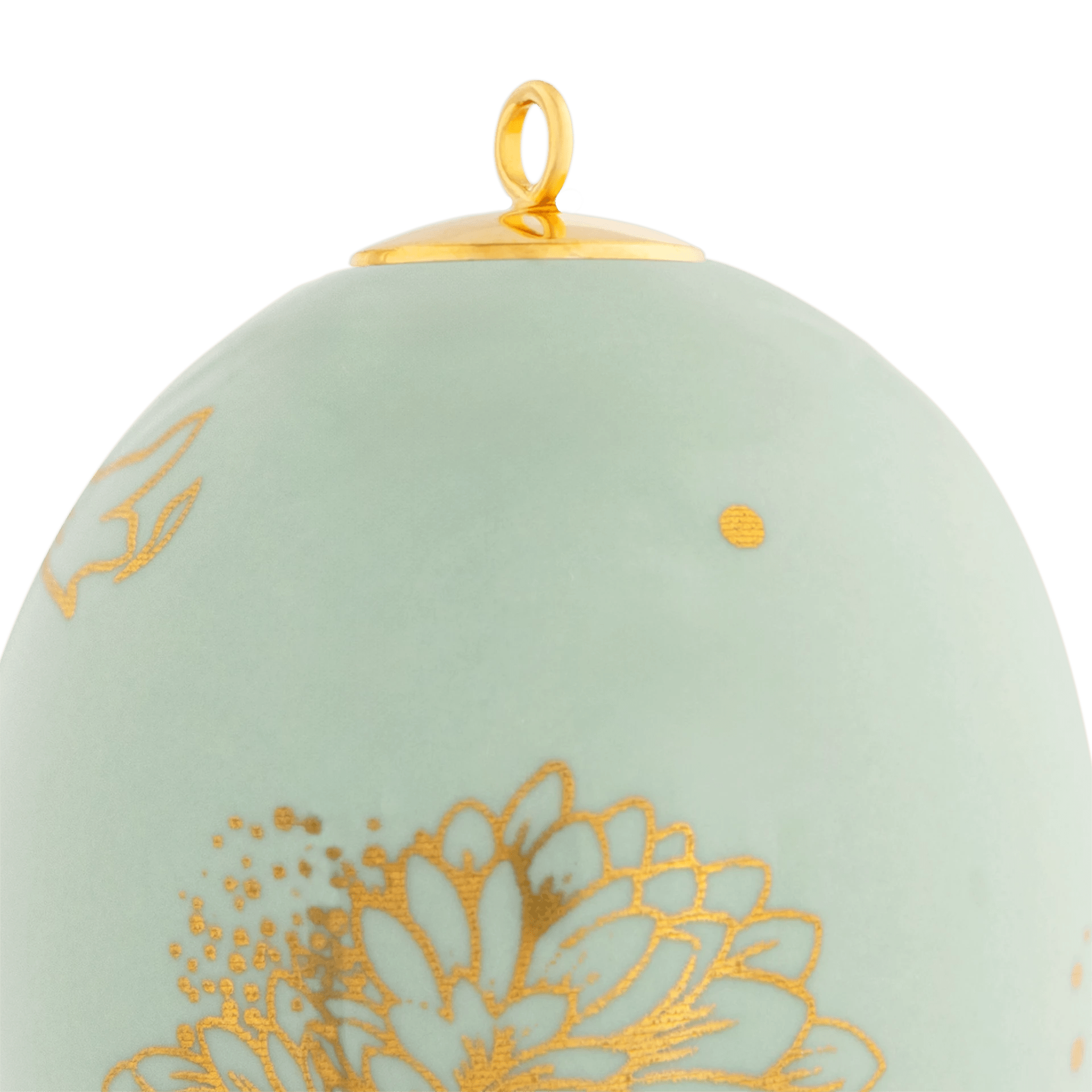 Osterei, groß, "Golden Onion Style", Seladon, H 7 cm | Meissen Zweigschmuck Osterei Kollektion 79B380 - 55N32 - Meissen Weimar