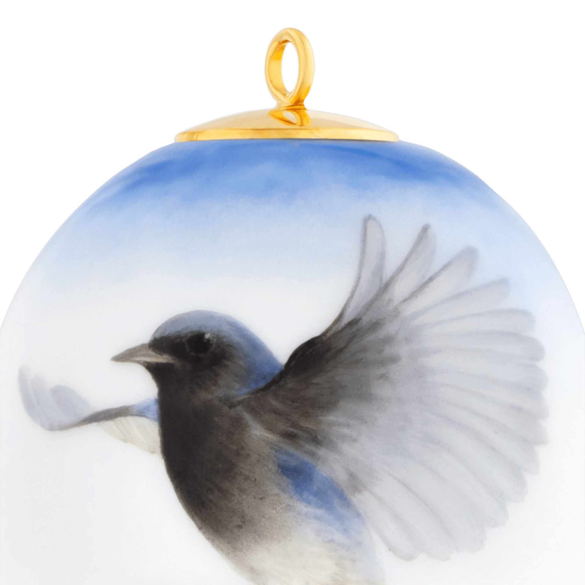 Osterei, groß, Hausrotschwanz, Vogel des Jahres 2025, H 7 cm | Meissen Zweigschmuck Osterei Kollektion 26A123 - 55N32 - Meissen Weimar