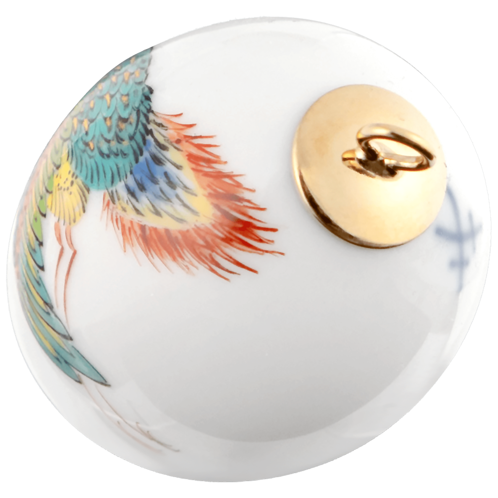 Osterei, Kranich, gold, H 4,5 cm | Meissen Zweigschmuck Osterei Kollektion 460101 - 55M03 - Meissen Weimar