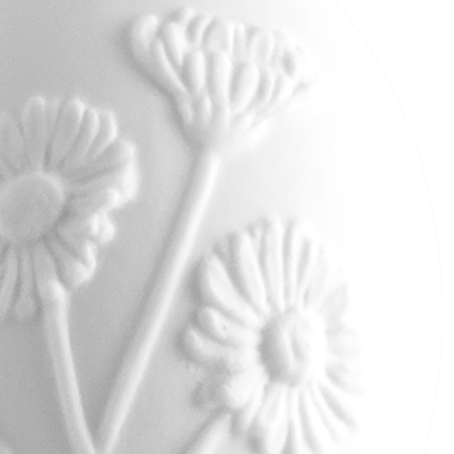 Osterei mit Relief, Gänseblümchen, Weiß, Biskuit, H 5 cm | Meissen Zweigschmuck Osterei Kollektion 001001 - 55M74 - Meissen Weimar