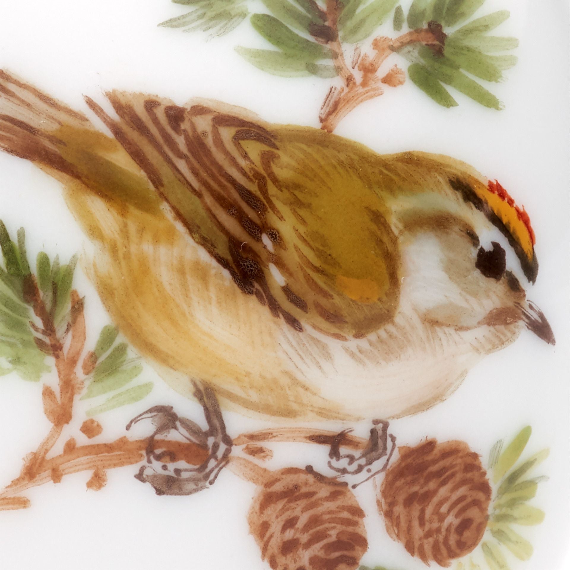 Osterei mit Vogelmalerei, Goldhähnchen, H 4,5 cm | Meissen Exklusiv - Geschenke 26C010 - 55M03 - Meissen Weimar