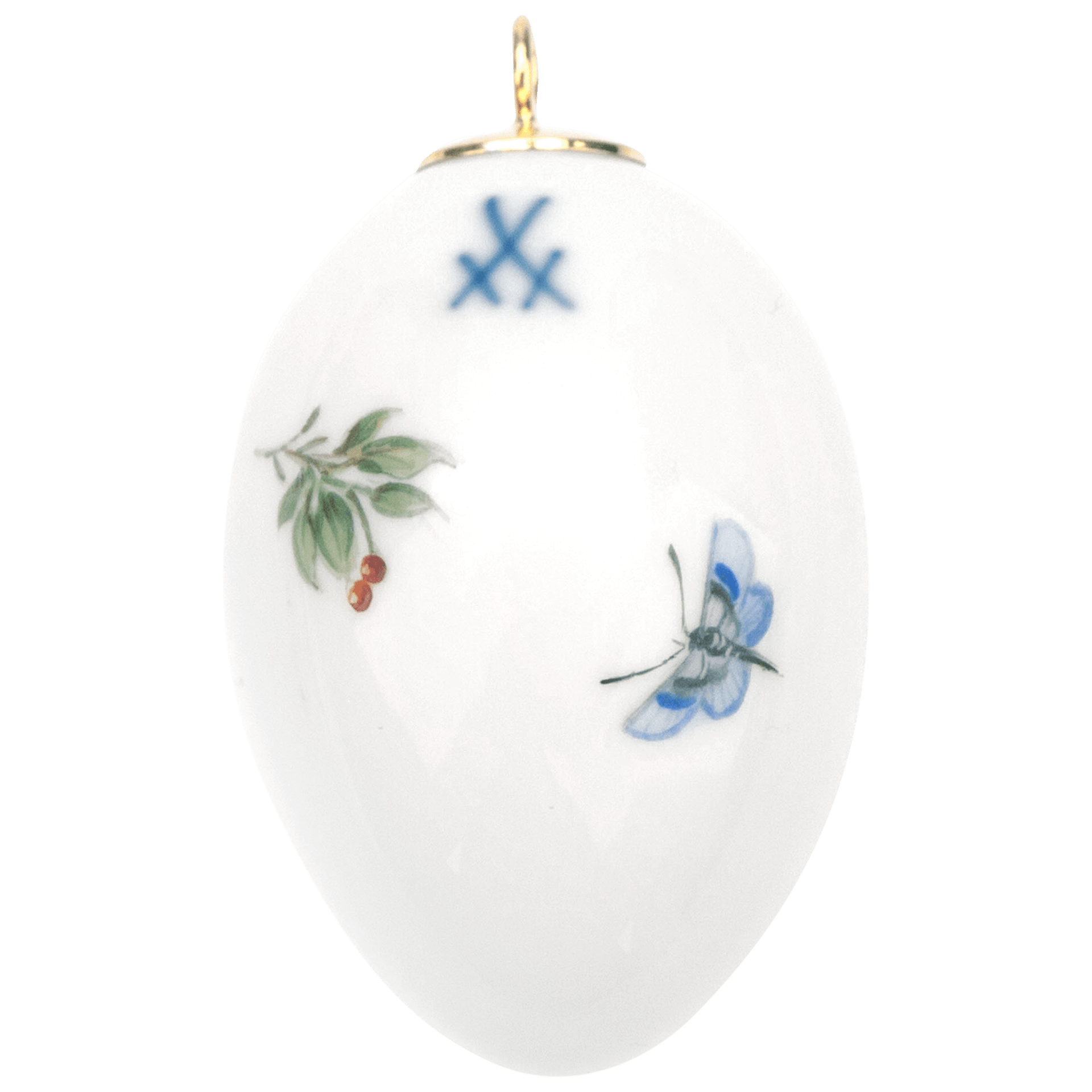 Osterei mit Vogelmalerei, Goldhähnchen, H 4,5 cm | Meissen Exklusiv - Geschenke 26C010 - 55M03 - Meissen Weimar