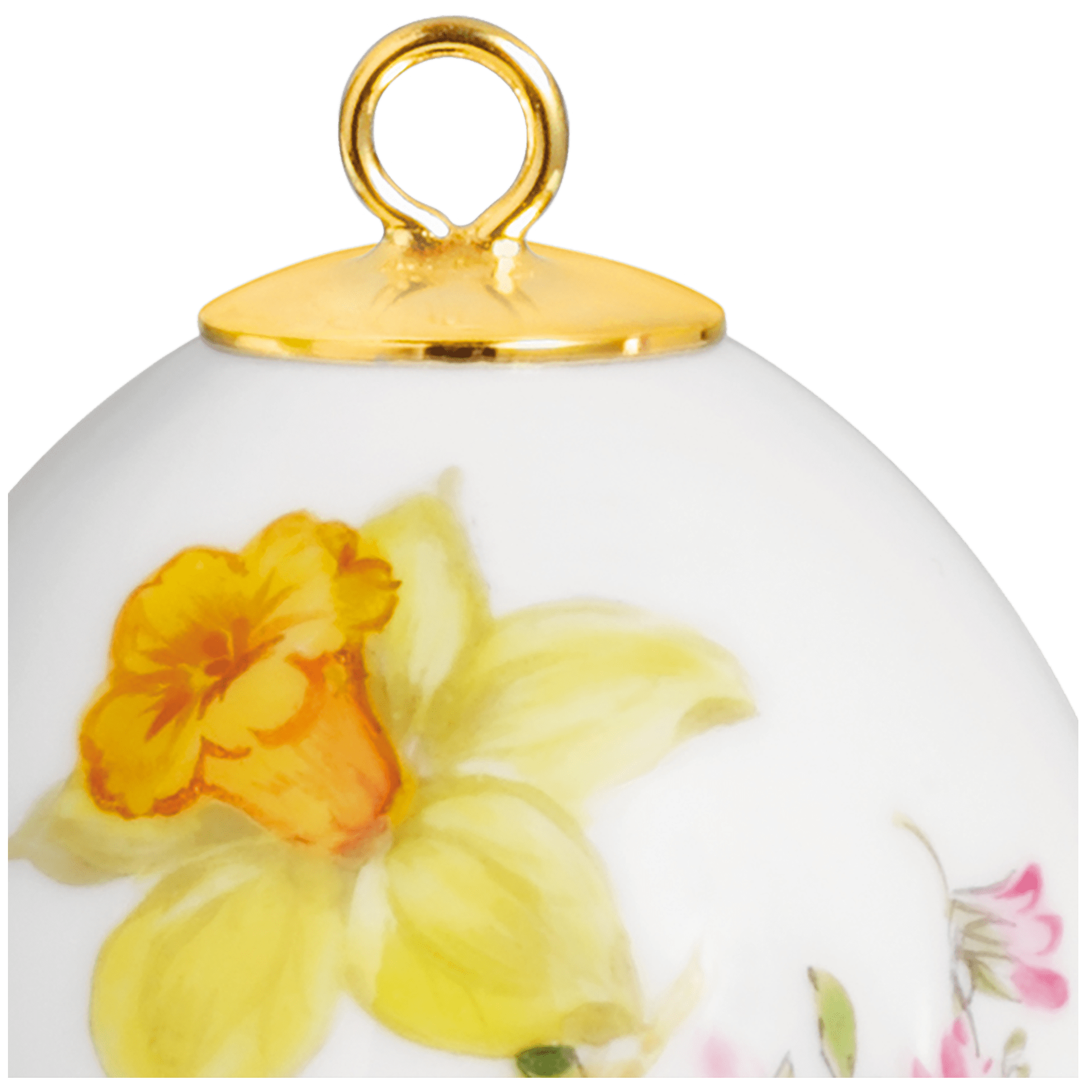 Osterei, Narzisse, H 4,5 cm | Meissen Zweigschmuck Osterei Kollektion 04C005 - 55M03 - Meissen Weimar