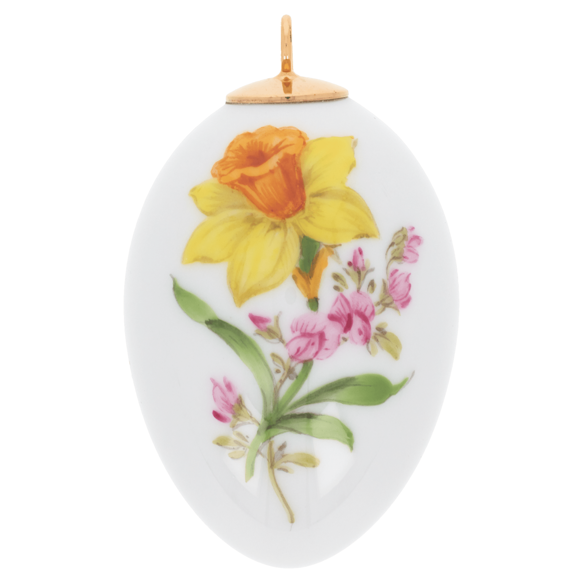 Osterei, Narzisse, H 4,5 cm | Meissen Zweigschmuck Osterei Kollektion 04C005 - 55M03 - Meissen Weimar