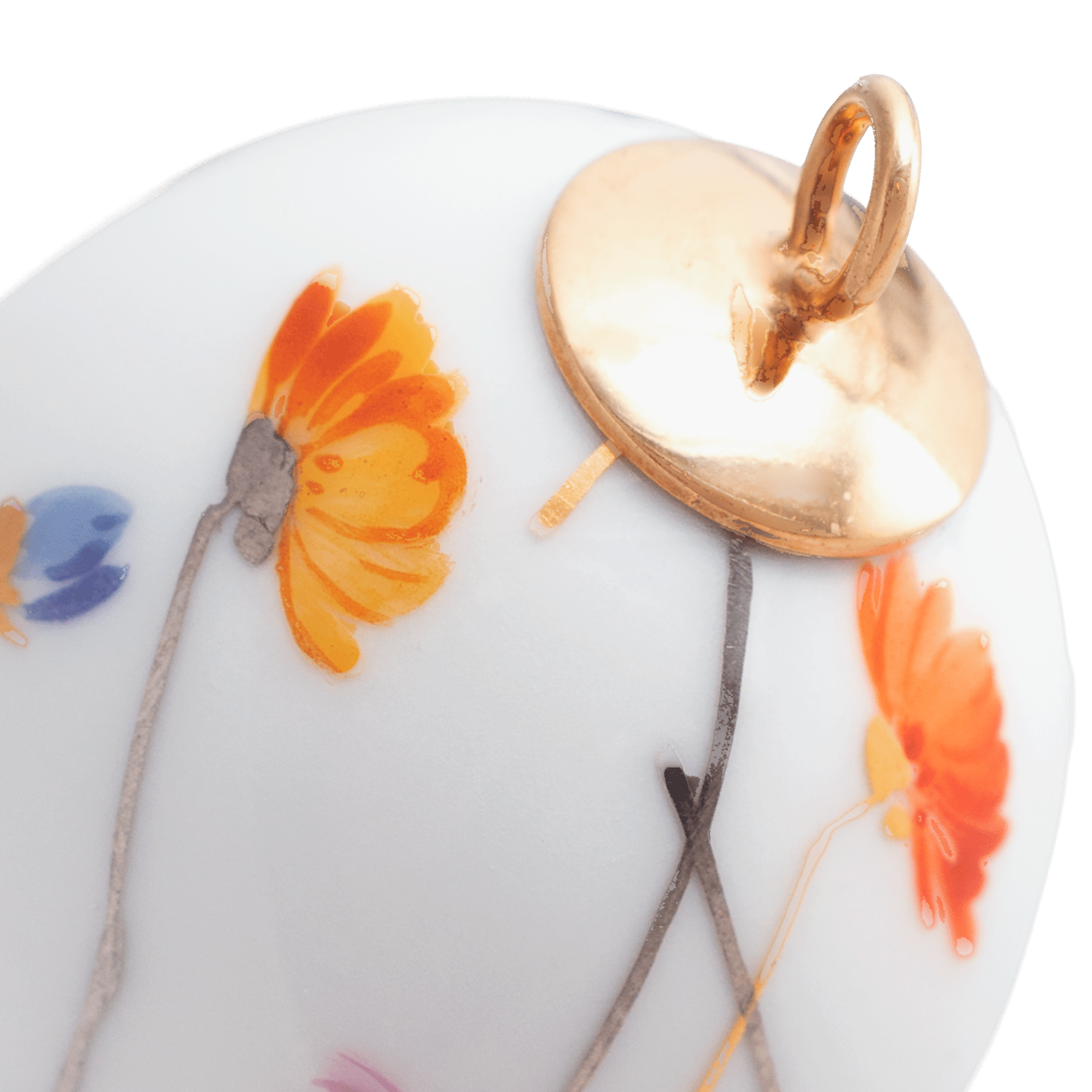 Osterei, "Precious Flowers", H 4,5 cm | Meissen Zweigschmuck Osterei Kollektion 01A104 - 55M03 - Meissen Weimar