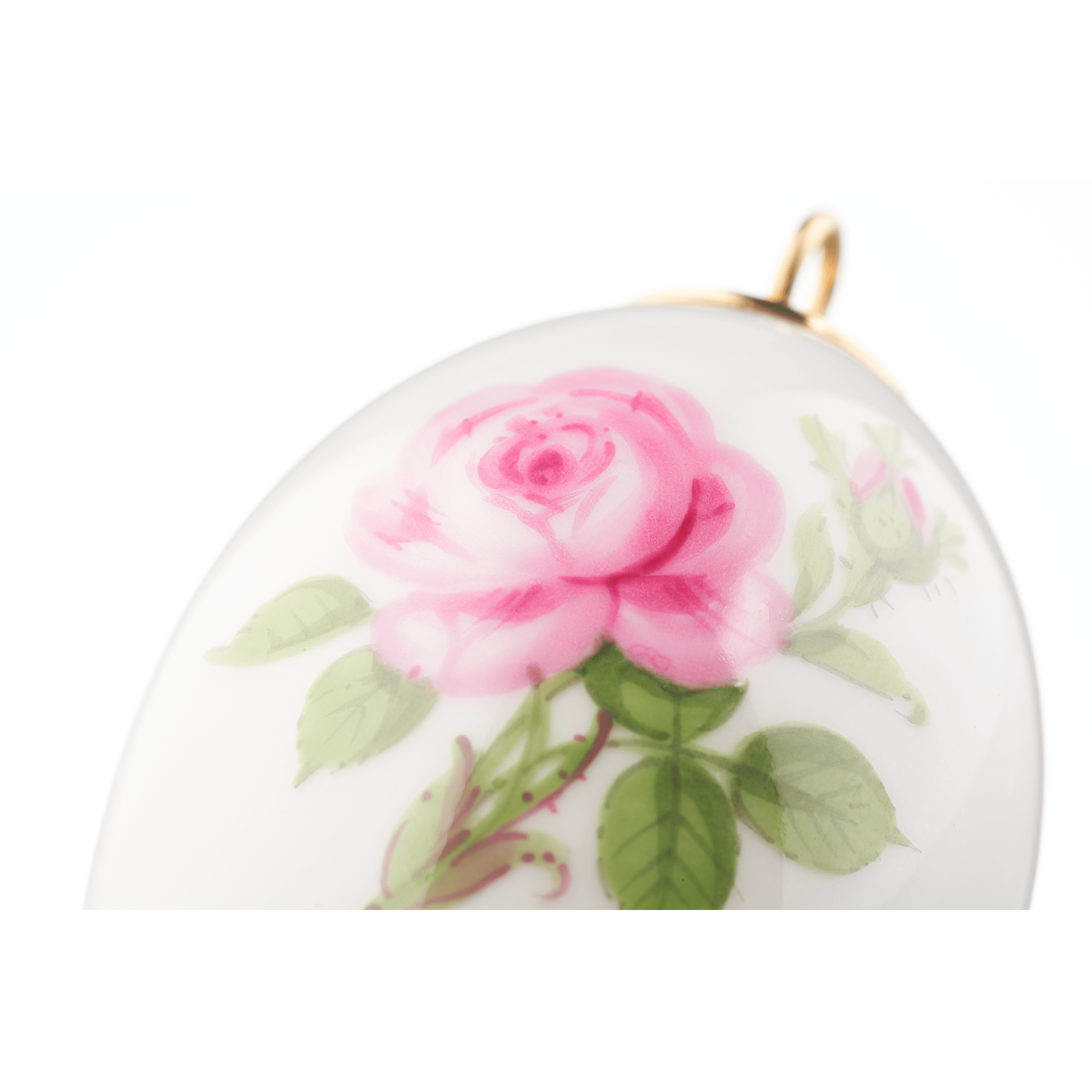 Osterei, Rose, H 4,5 cm | Meissen Zweigschmuck Osterei Kollektion 020101 - 55M03 - Meissen Weimar