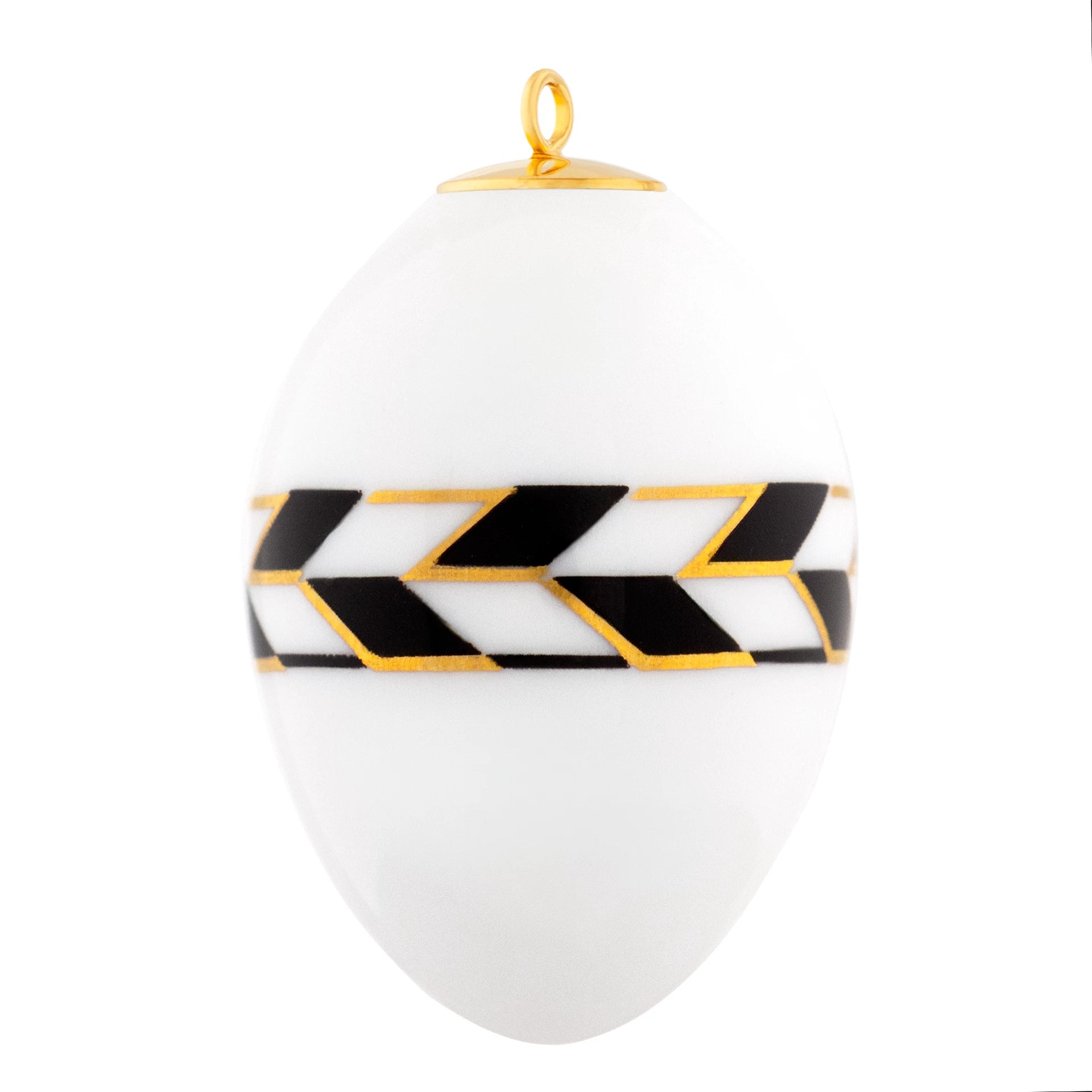 Osterei, "Royal Mäander", H 4,5 cm | Meissen Zweigschmuck Osterei Kollektion 79B475 - 55m03 - Meissen Weimar