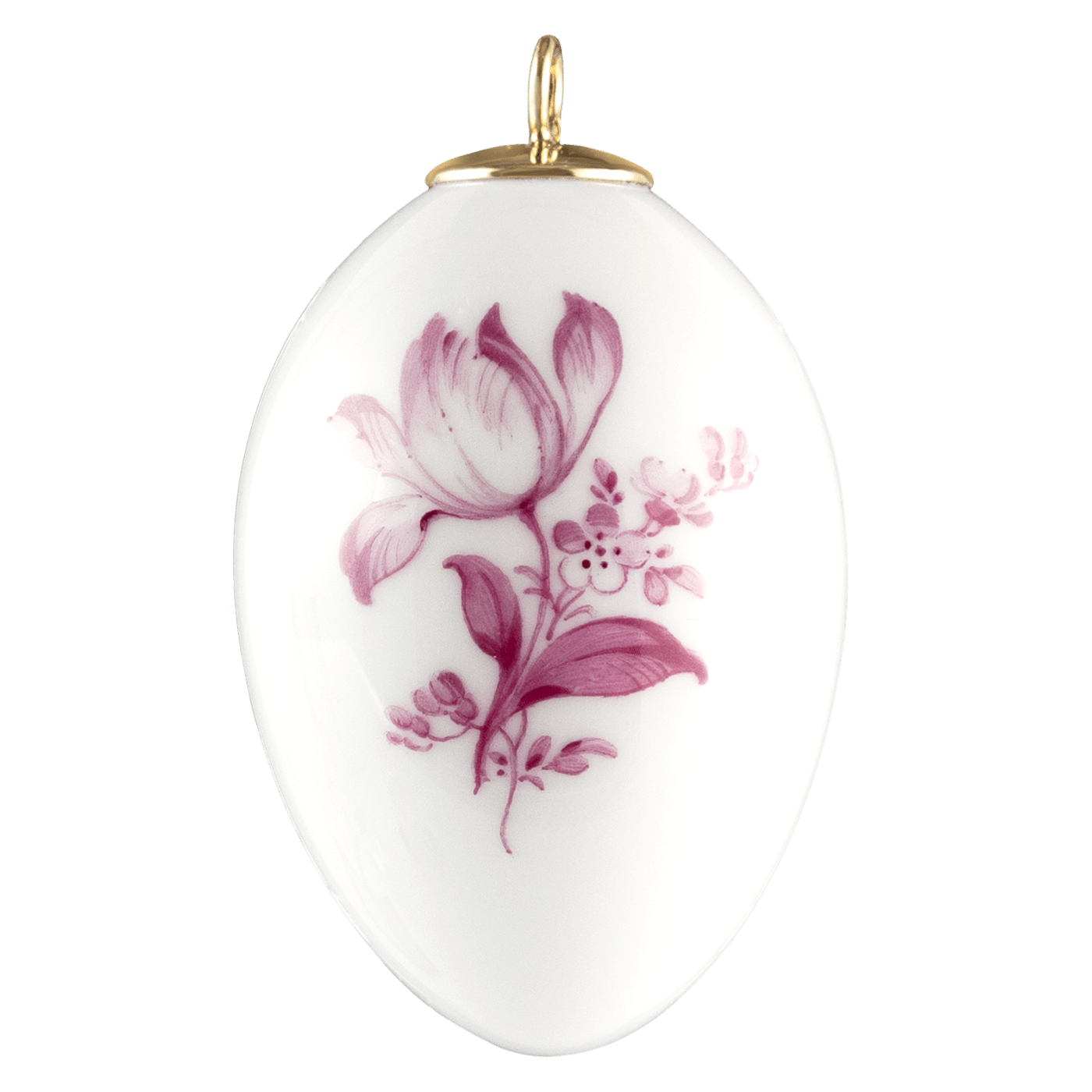 Osterei, Tulpe, purpur, H 4,5 cm | Meissen Zweigschmuck Osterei Kollektion 04C011 - 55M03 - Meissen Weimar