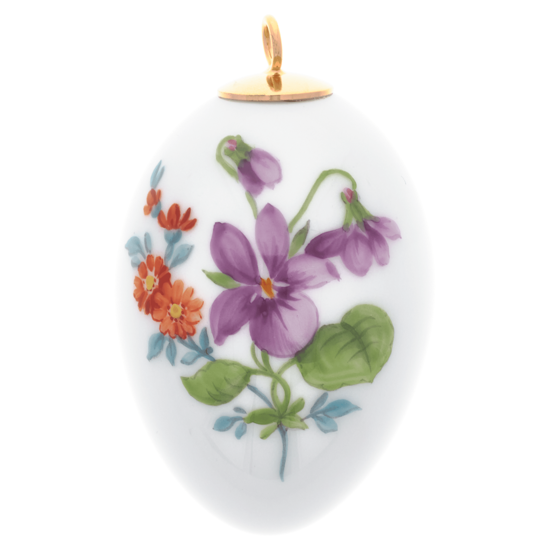 Osterei, Veilchen, H 4,5 cm | Meissen Zweigschmuck Osterei Kollektion 04C004 - 55M03 - Meissen Weimar