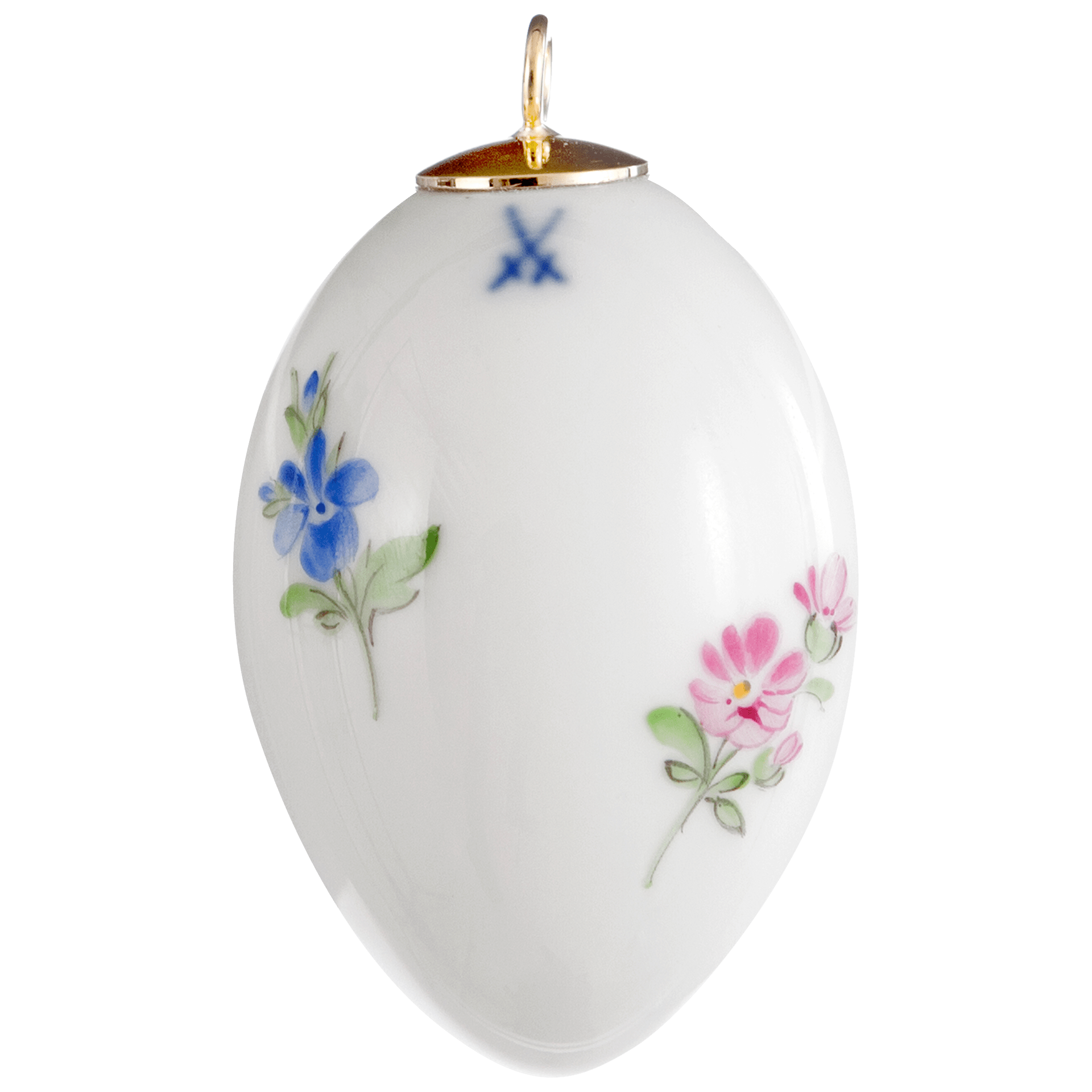 Osterei, Vintage Blume 2 Ranunkel, H 4,5 cm | Meissen Zweigschmuck Osterei Kollektion 04c001 - 55m03 - Meissen Weimar