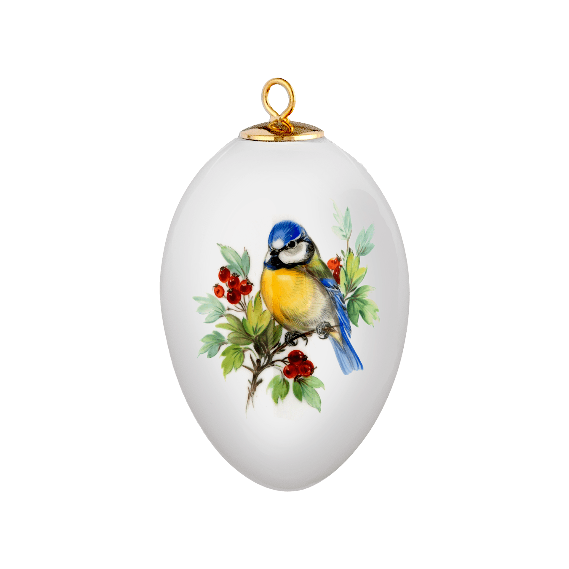 Osterei, Vogel - und Insektenmalerei, H 4,5 cm | Meissen Zweigschmuck Osterei Kollektion 260101 - 55M03 - Meissen Weimar