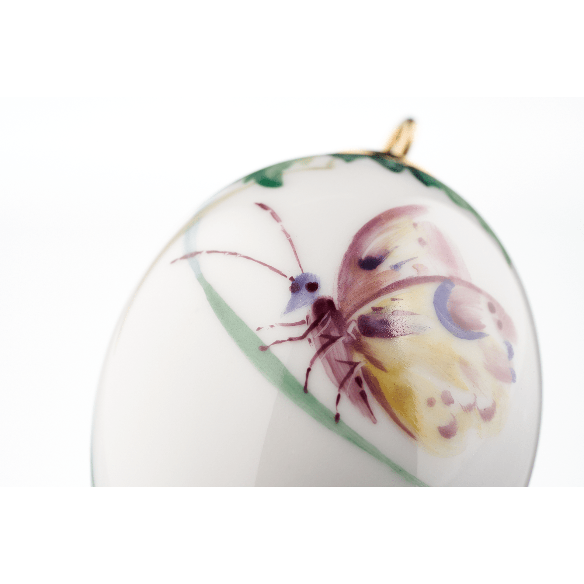 Osterei, Waldflora mit Insekten, Falter, H 4,5 cm | Meissen Osterei 61C005 - 55M03 - Meissen Weimar
