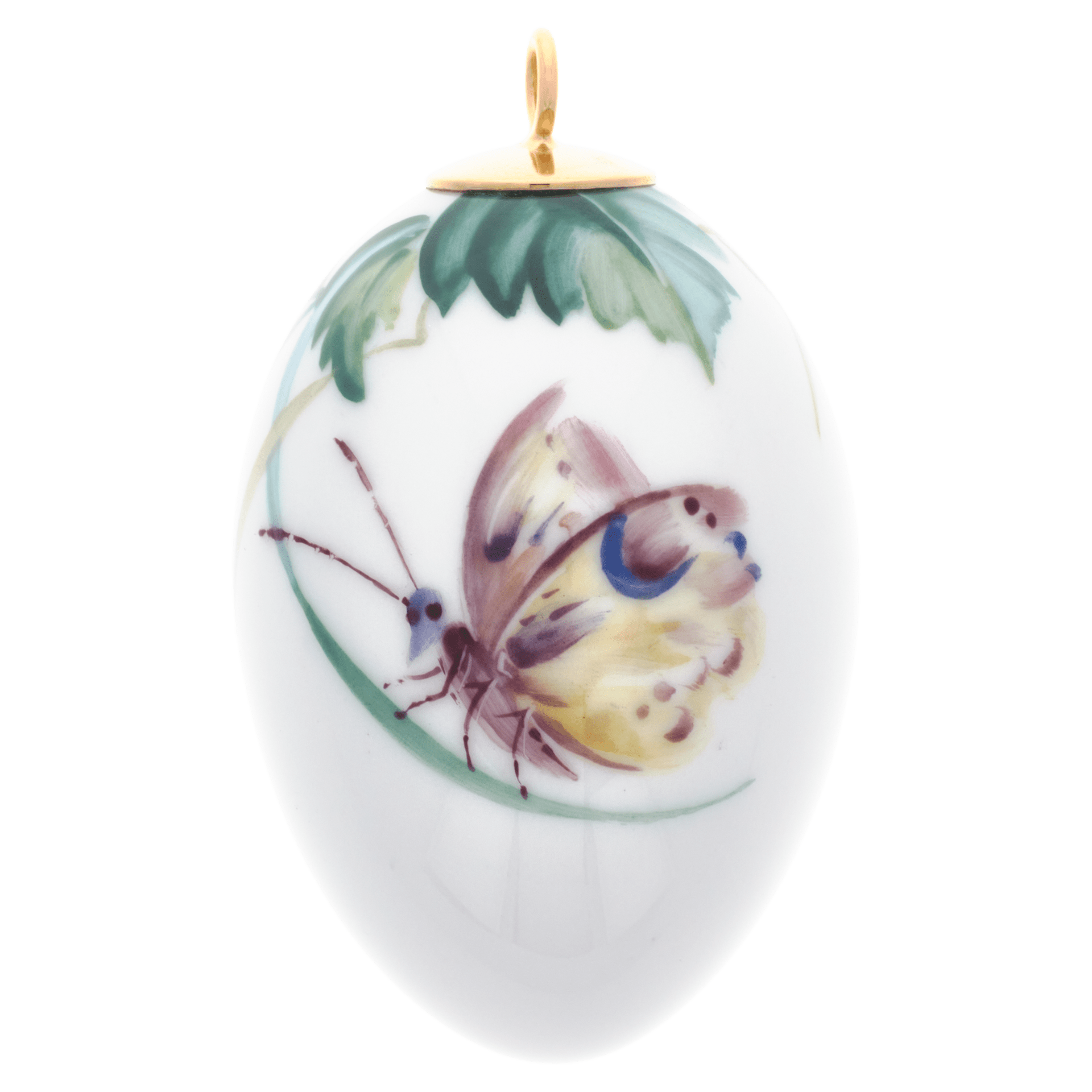 Osterei, Waldflora mit Insekten, Falter, H 4,5 cm | Meissen Osterei 61C005 - 55M03 - Meissen Weimar