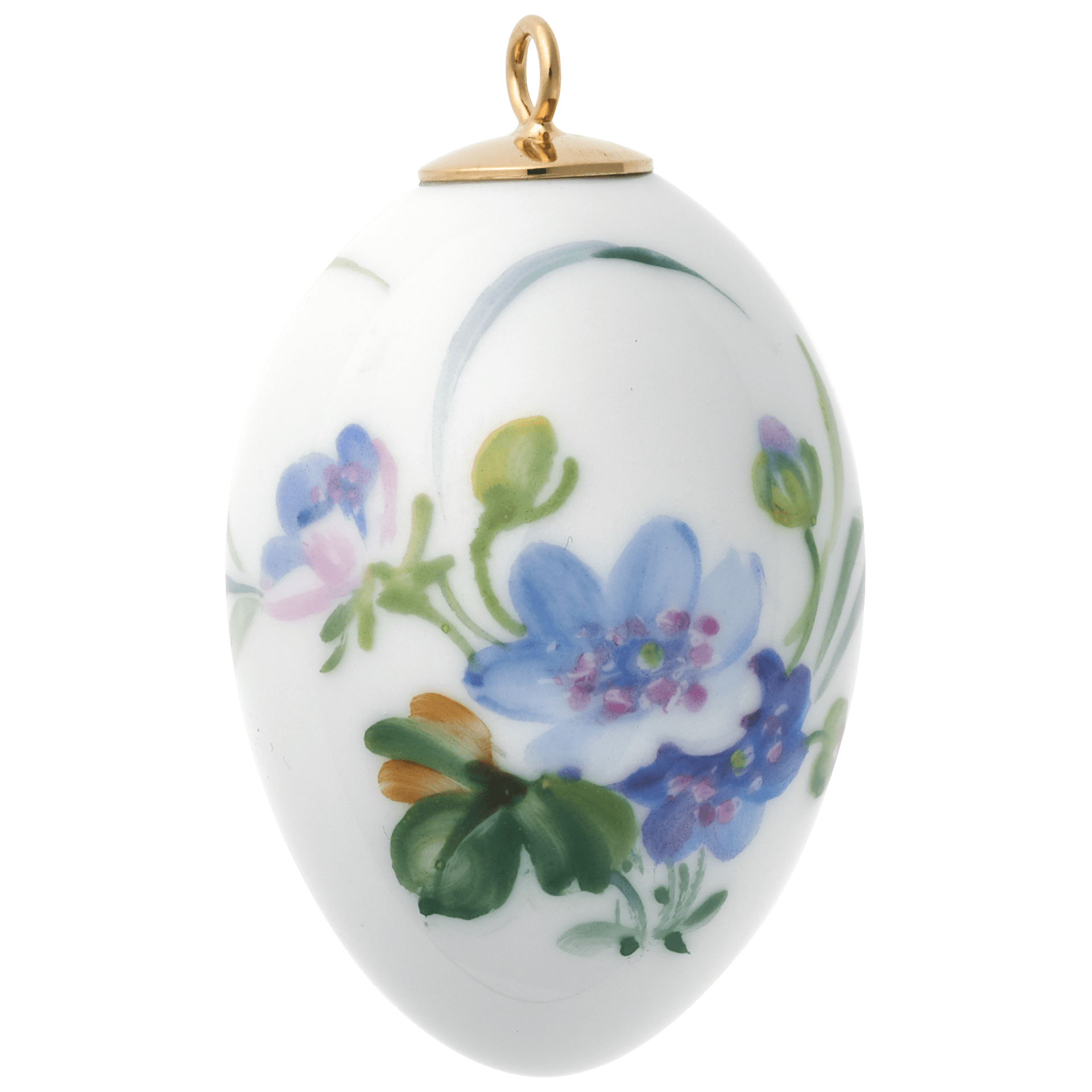 Osterei, Waldflora mit Insekten, Leberblümchen, H 4,5 cm | Meissen Porzellan - Osterei 61C003 - 55M03 - Meissen Weimar