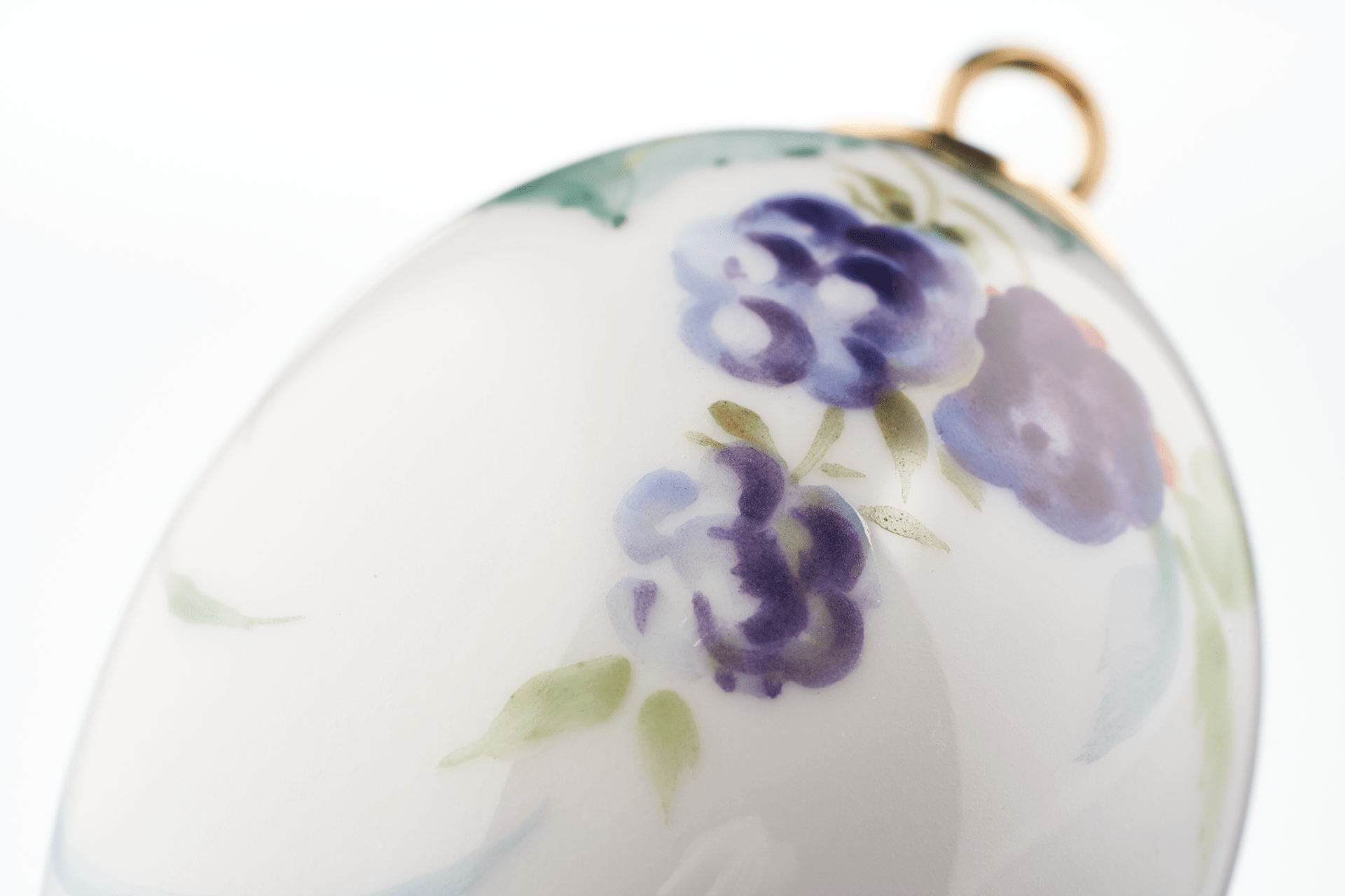 Osterei, Woodland flora mit Brombeere, H 4,5 cm | Meissen Zweigschmuck Osterei Kollektion 61c004 - 55m03 - Meissen Weimar