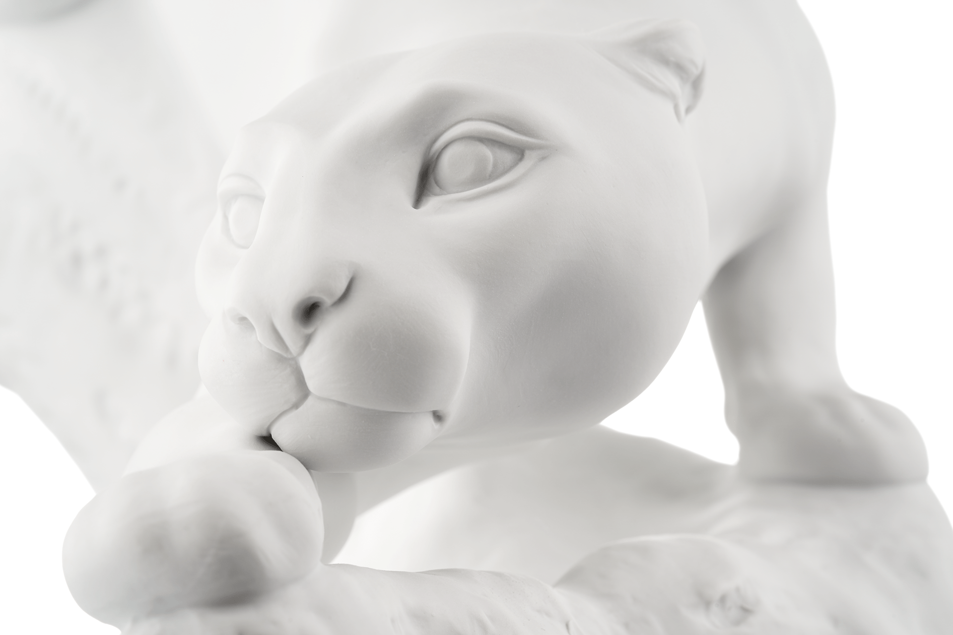 Panther, Weiß, Biskuit, H 28 cm | Meissen Einzelplastik 001001 - 78934 - Meissen Weimar