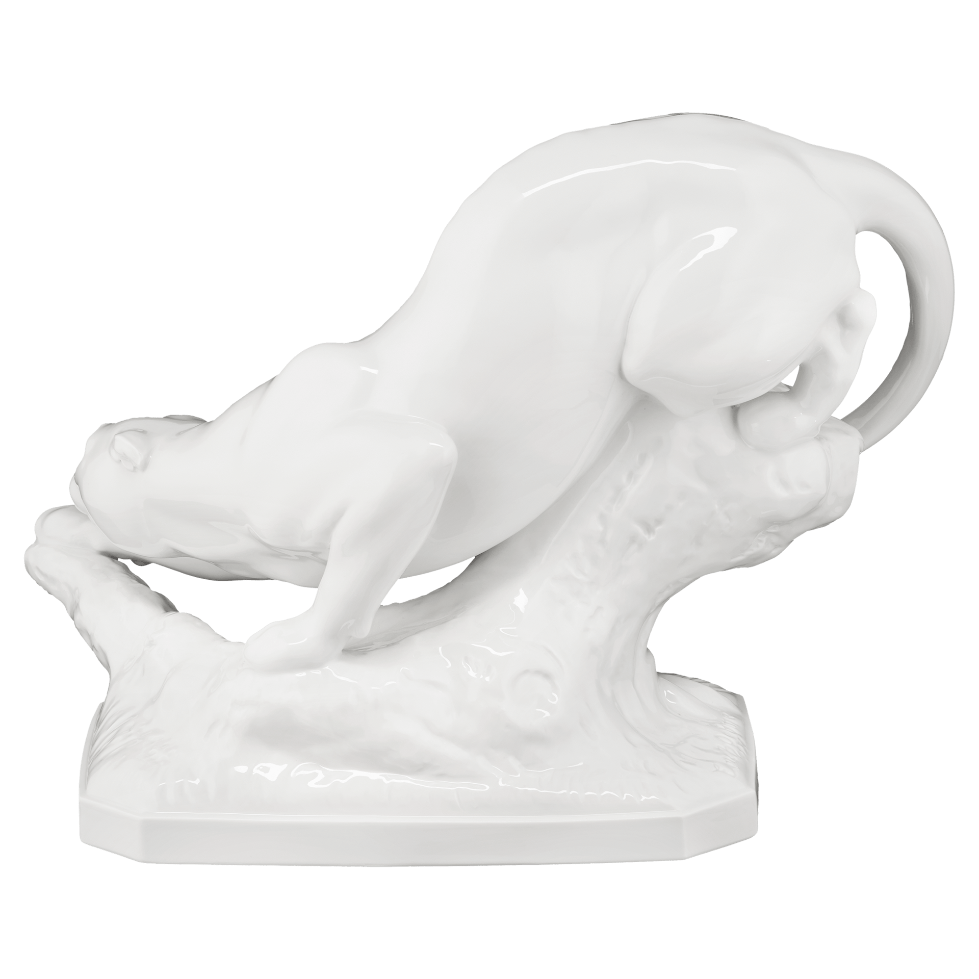 Panther, Weiß, H 28 cm | Meissen Einzelplastik 000001 - 78934 - Meissen Weimar