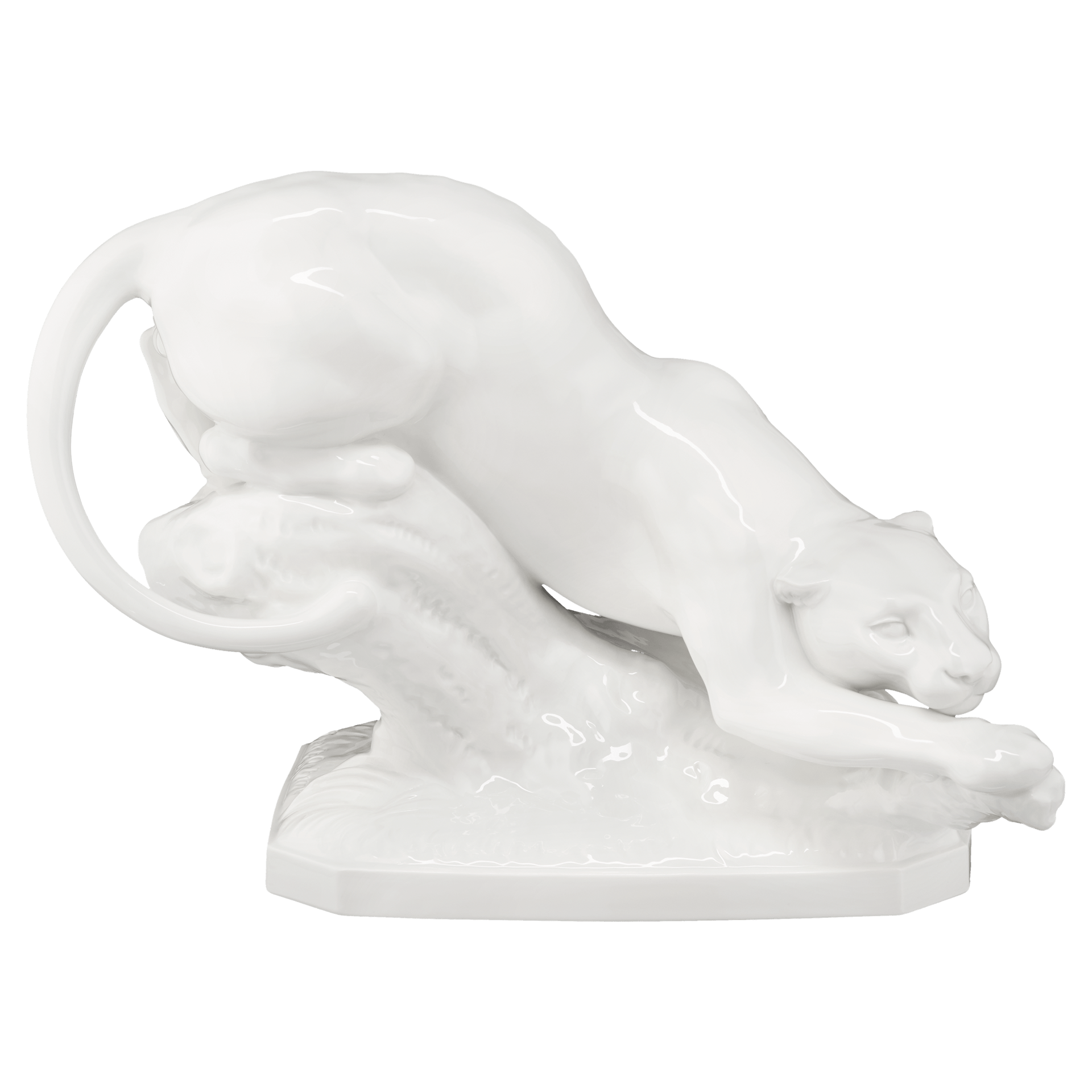 Panther, Weiß, H 28 cm | Meissen Einzelplastik 000001 - 78934 - Meissen Weimar