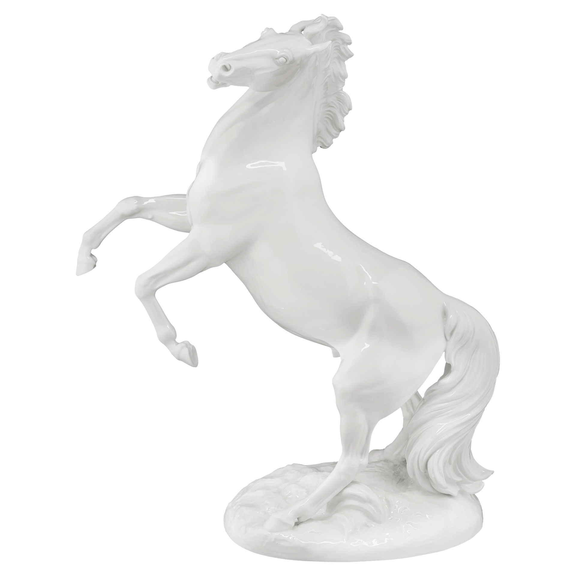 Pferd "Maestoso", Weiß, H 51 cm | Meissen Skulpturen 000001 - 76026 - Meissen Weimar