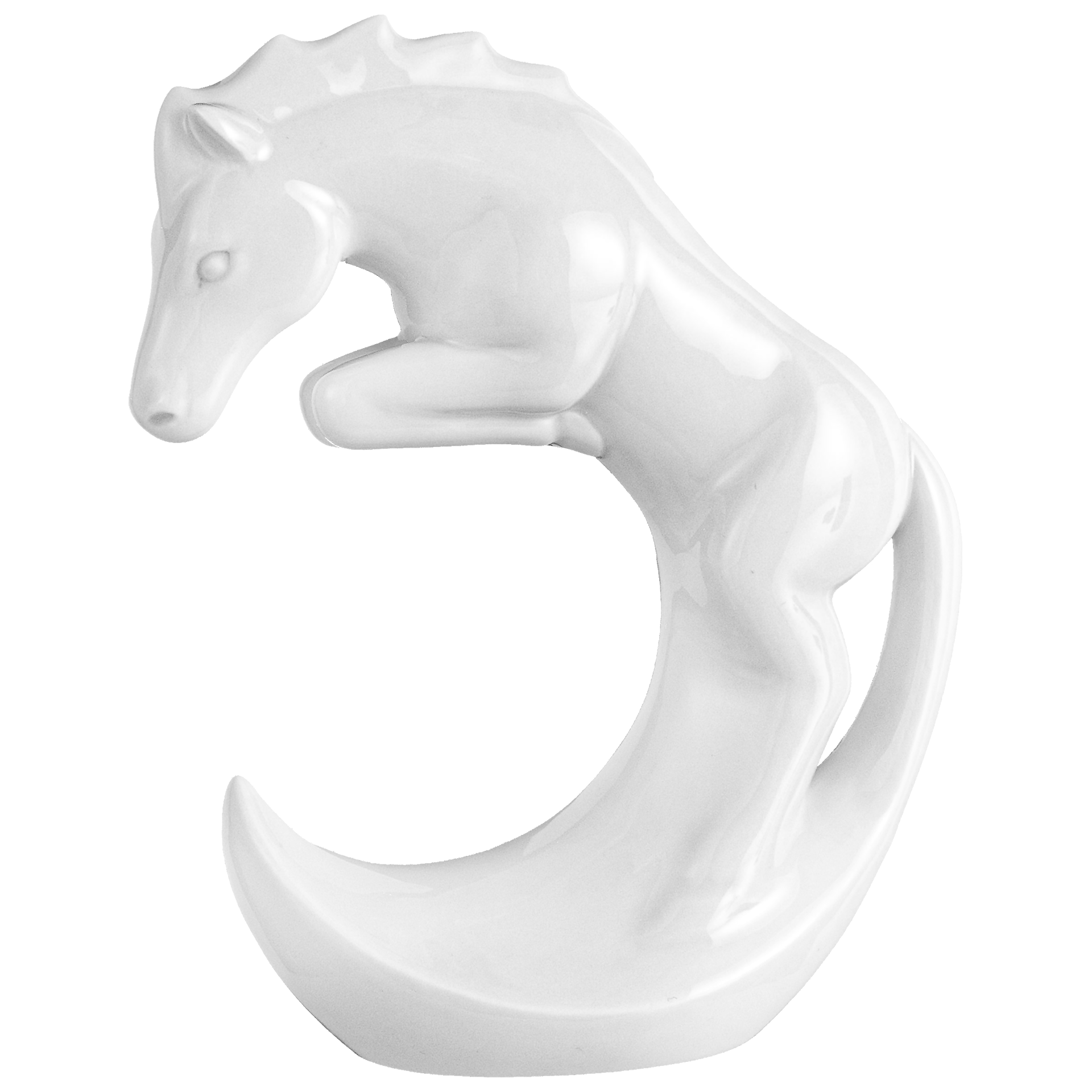 Pferd, Weiß, H 13 cm | Meissen Figuren Chinesisches Jahrestier 000001 - 83656 - Meissen Weimar