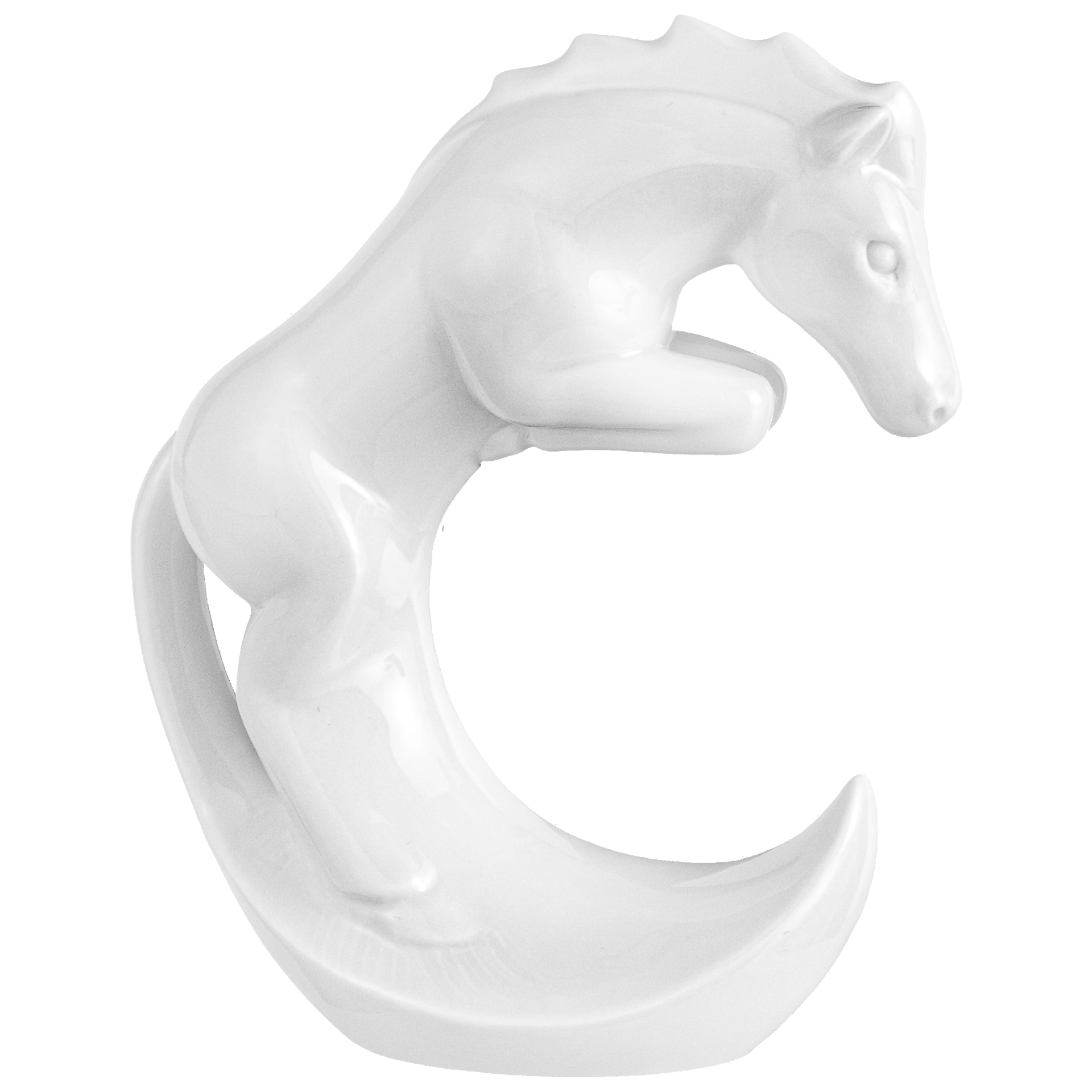 Pferd, Weiß, H 13 cm | Meissen Figuren Chinesisches Jahrestier 000001 - 83656 - Meissen Weimar