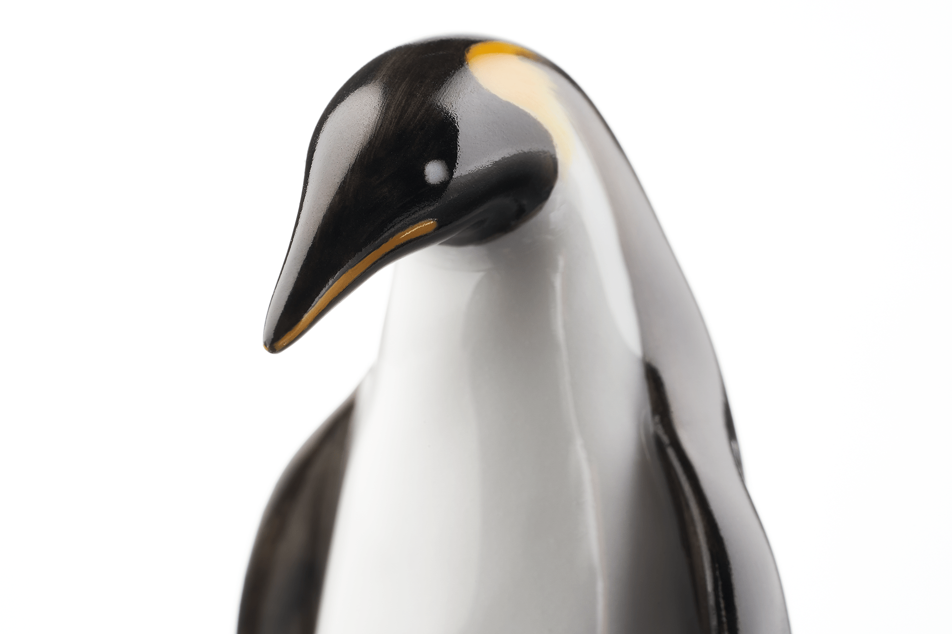 Pinguin Mama mit Kind, Bunt staffiert, H 6 cm | Meissen Miniaturfiguren - Edition 900100 - 83562 - Meissen Weimar