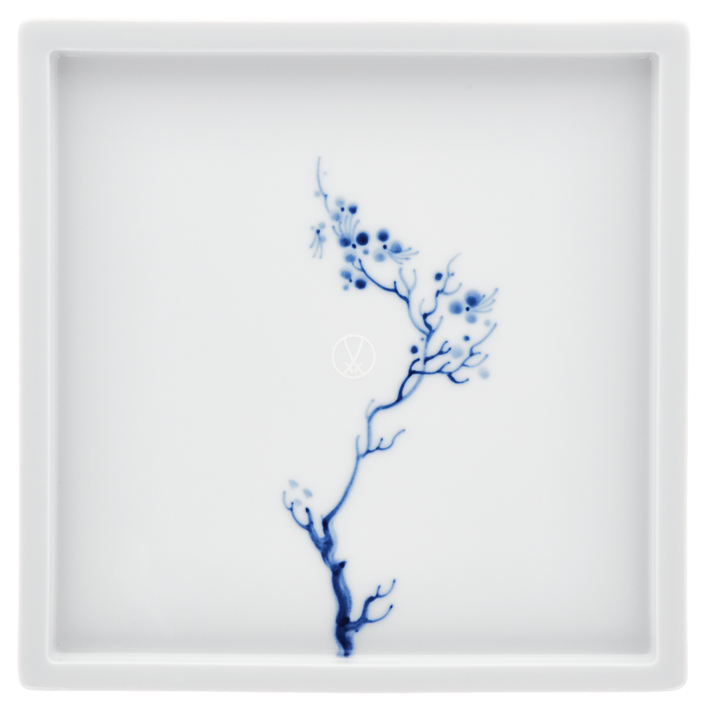 Platte, "Blue Orchid", kobaltblau, 17 x 17 cm | Meissen Cosmopolitan 830501 - 37275 - Meissen Weimar