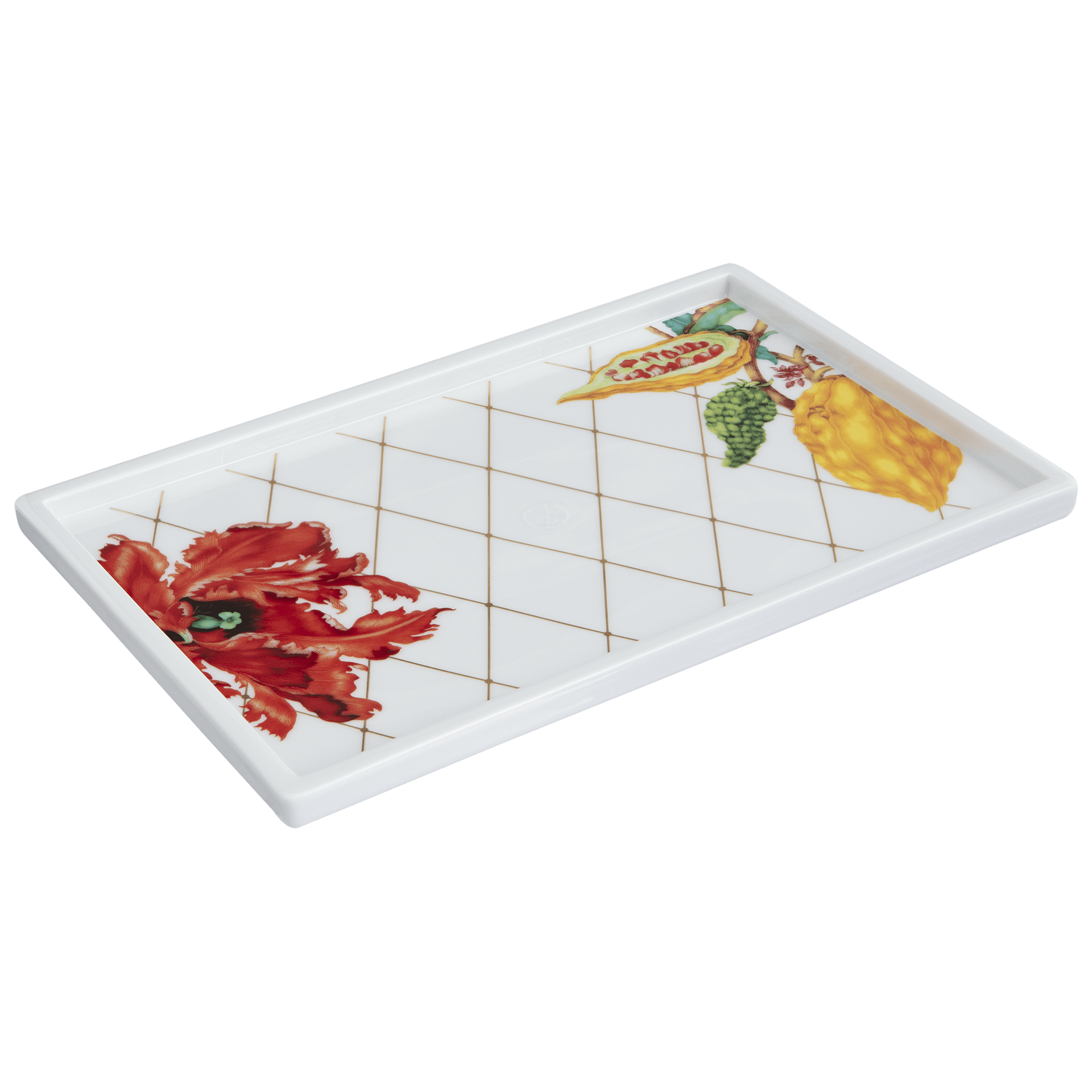 Platte, eckig, groß, 'Sweet Exotics' | Meissen Cosmopolitan 79A883 - 37511 - Meissen Weimar