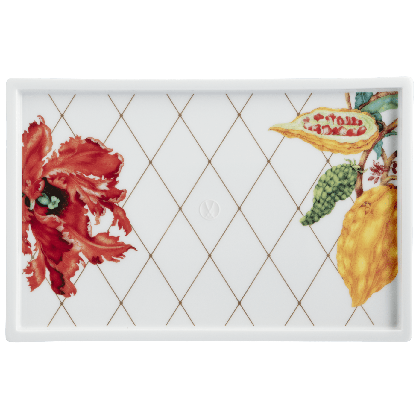 Platte, eckig, groß, 'Sweet Exotics' | Meissen Cosmopolitan 79A883 - 37511 - Meissen Weimar
