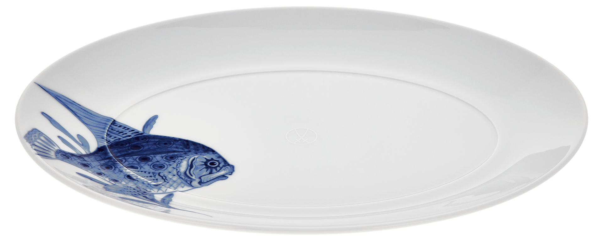 Platte oval, 'Blue Treasures', Fisch, L 32 cm | Meissen Cosmopolitan 82A277 - 37308 - Meissen Weimar