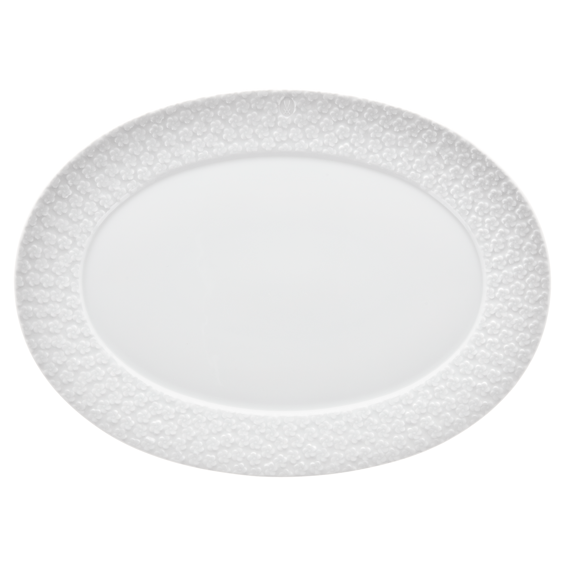 Platte, oval, weiß, L 36 cm | Meissen No. 41 Royal Blossom 000001 - 42308 - Meissen Weimar