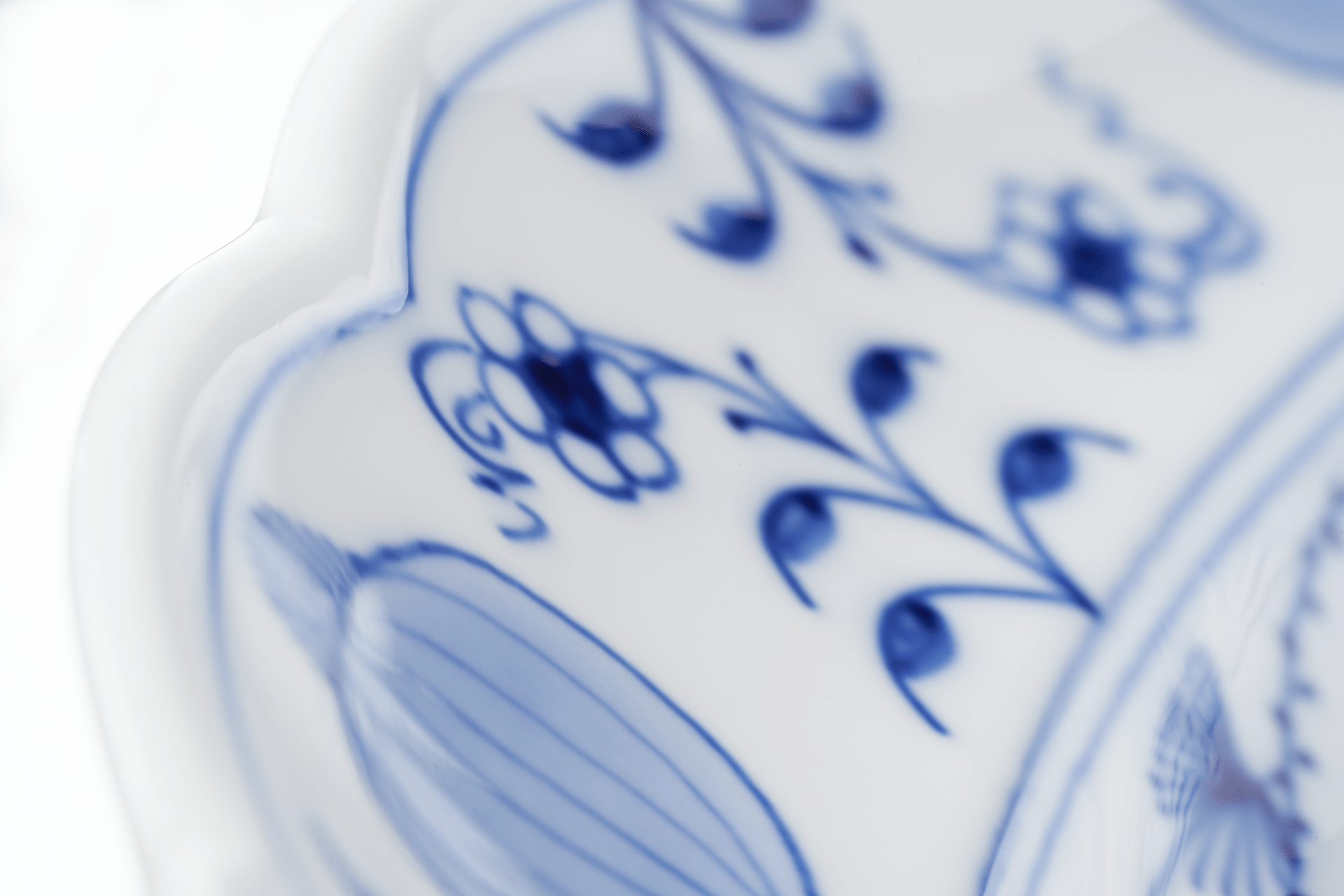 Platte, oval, Zwiebelmuster, kobaltblau, weißer Rand, L 35 cm | Meissen Neuer Ausschnitt 800101 - 00308 - Meissen Weimar