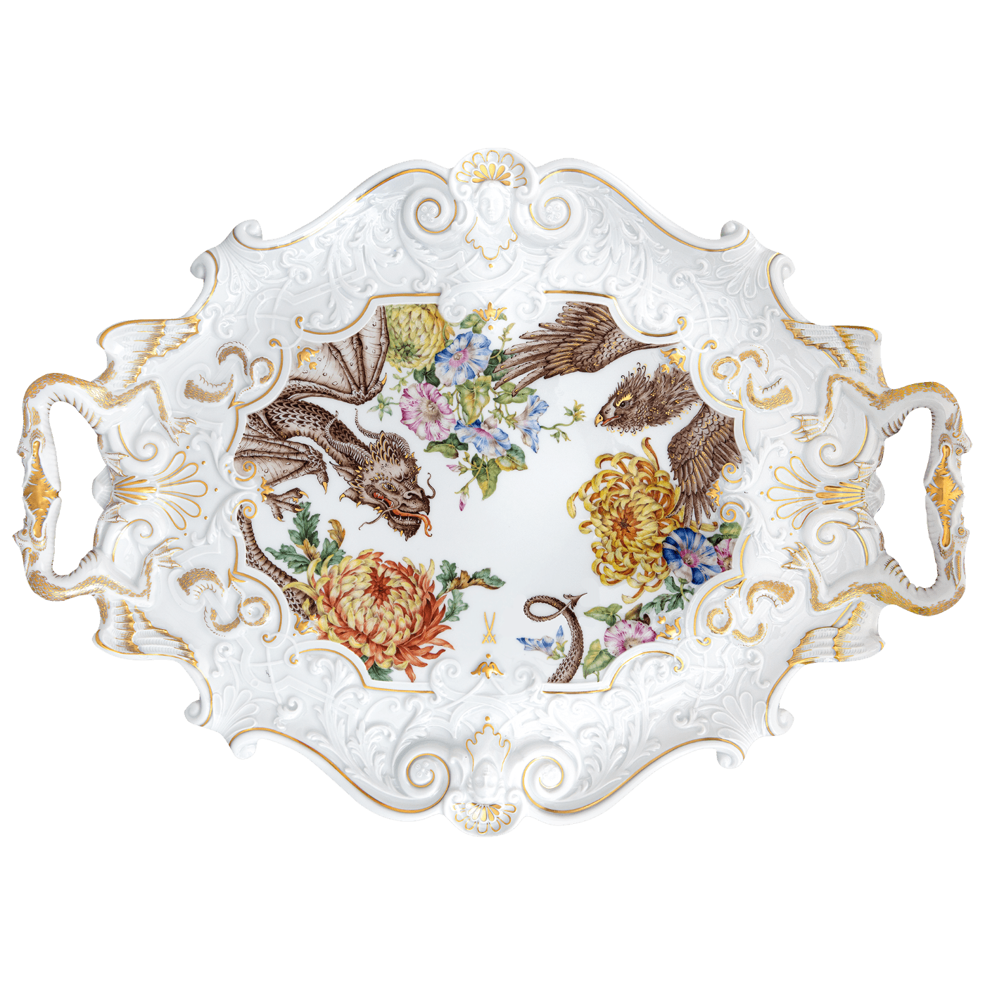 Platte Yin & Yang, Limitiert, L 56 cm | Meissen Limitierte Meisterwerke 209184 - 54180 - Meissen Weimar